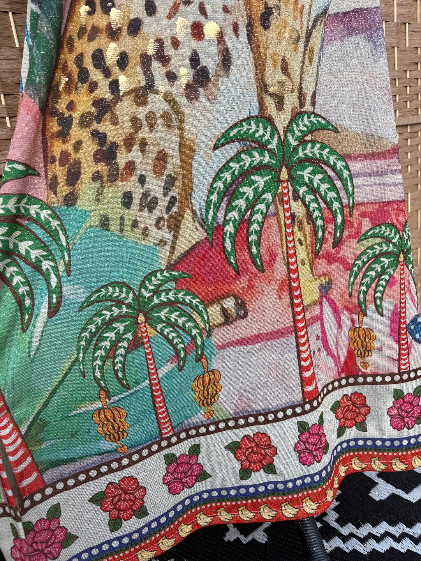 Made in Italy Cheetah Summer Shimmer Maxi Dress