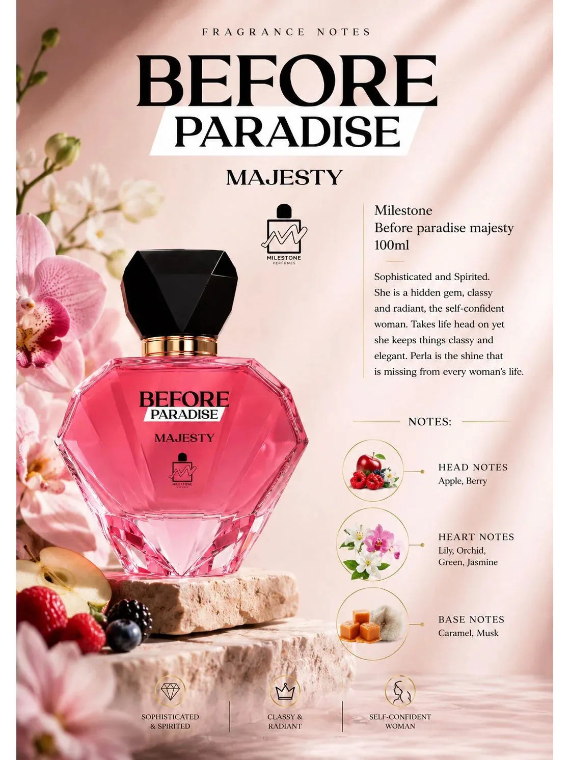 Before Paradise Majesty Eau De Parfum 100ml (Smells Like Pr@da Paradoxe Intense)