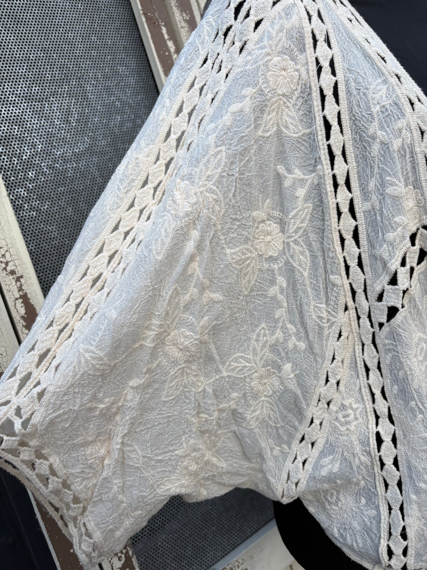 Bohemian Crochet Bolero Cardigan