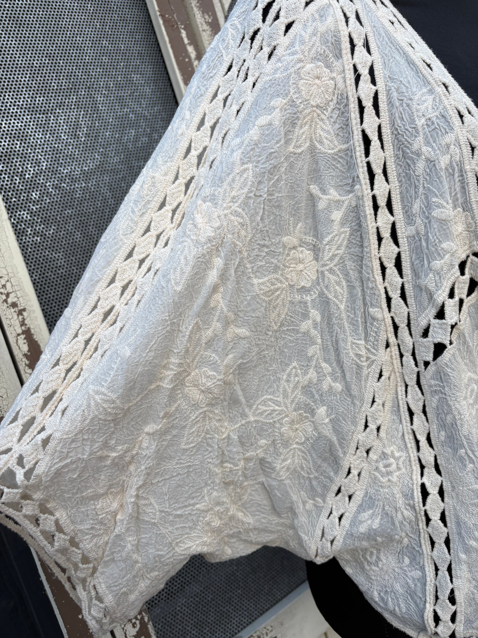 Bohemian Crochet Bolero Cardigan