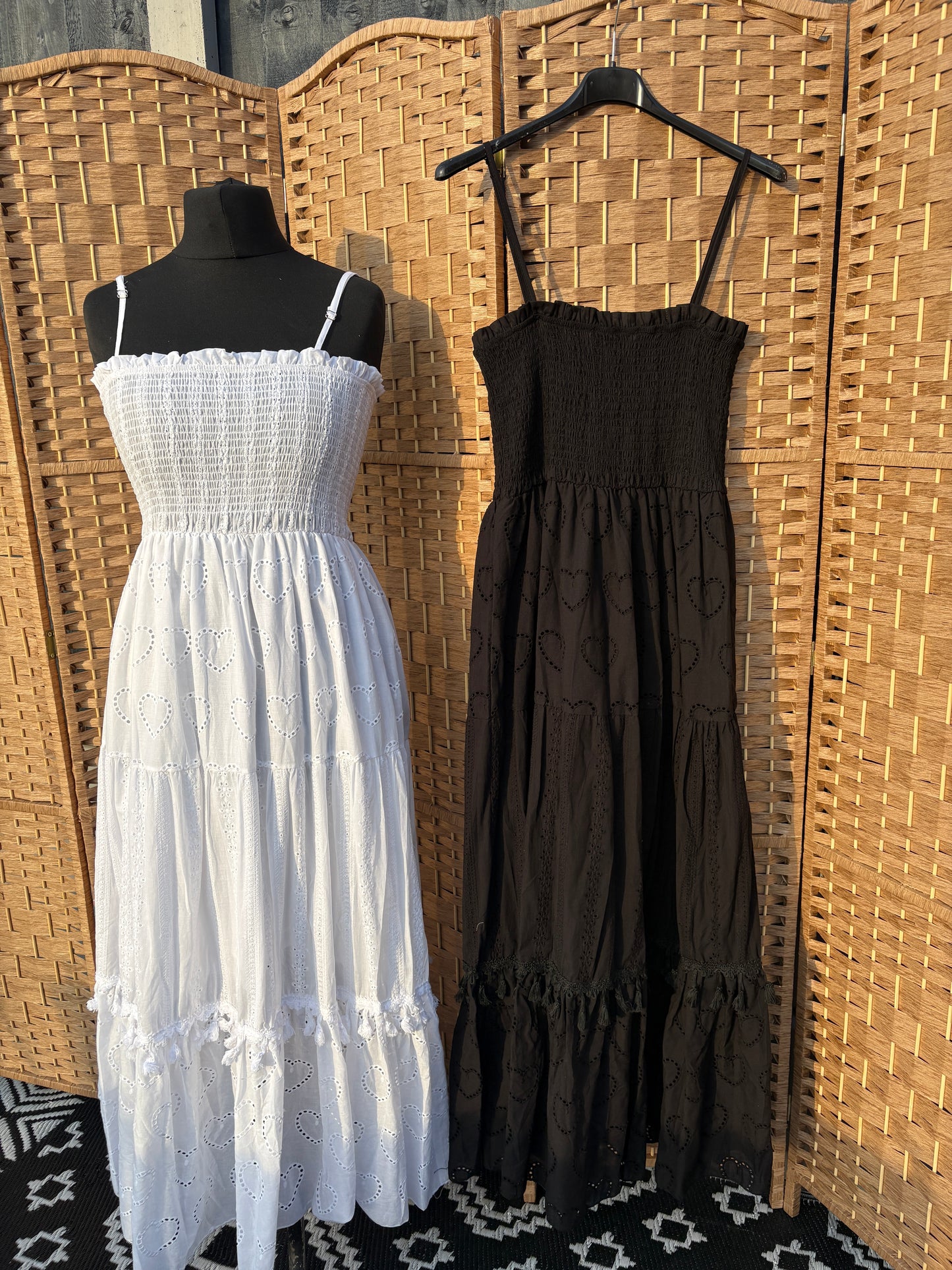 Broderie Anglaise Summer Maxi Dress Various Colours
