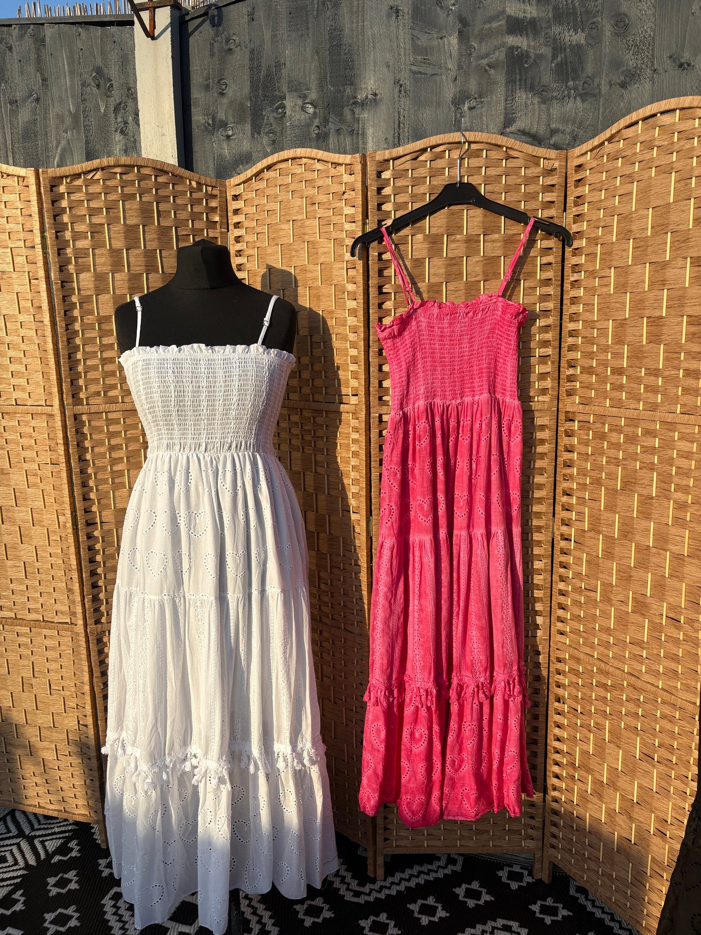 Broderie Anglaise Summer Maxi Dress Various Colours