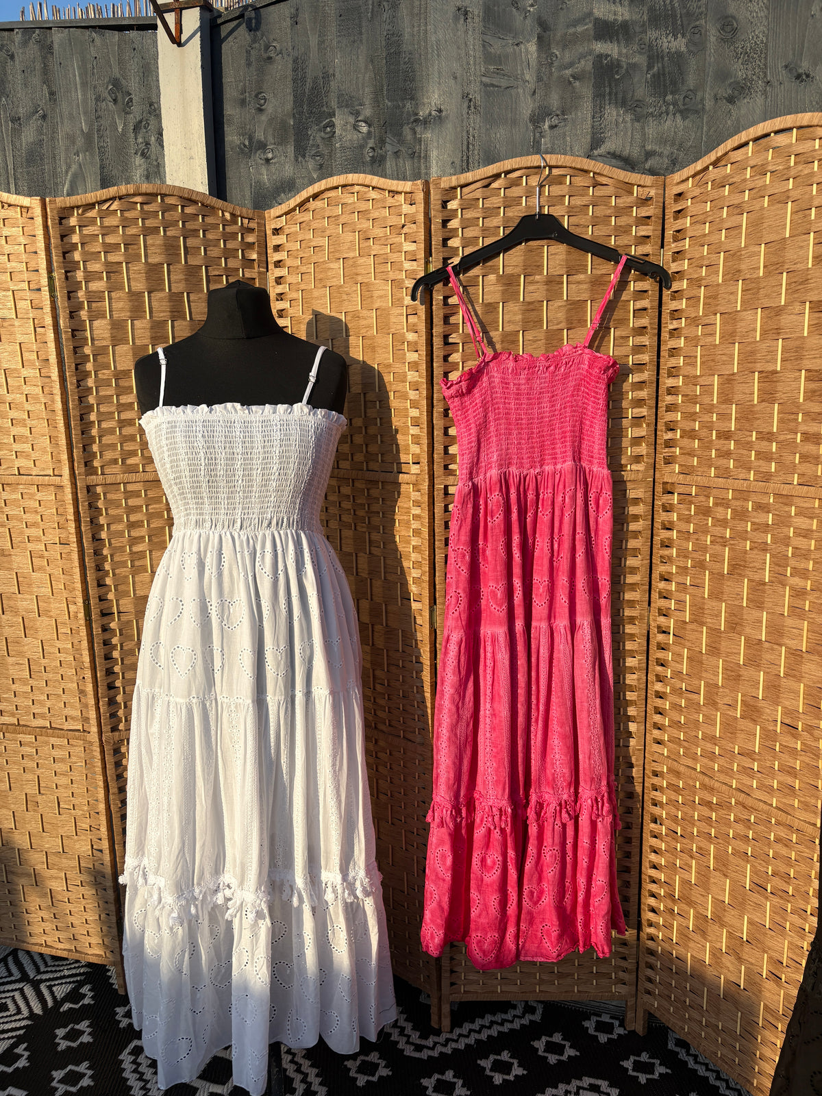 Broderie Anglaise Summer Maxi Dress Various Colours