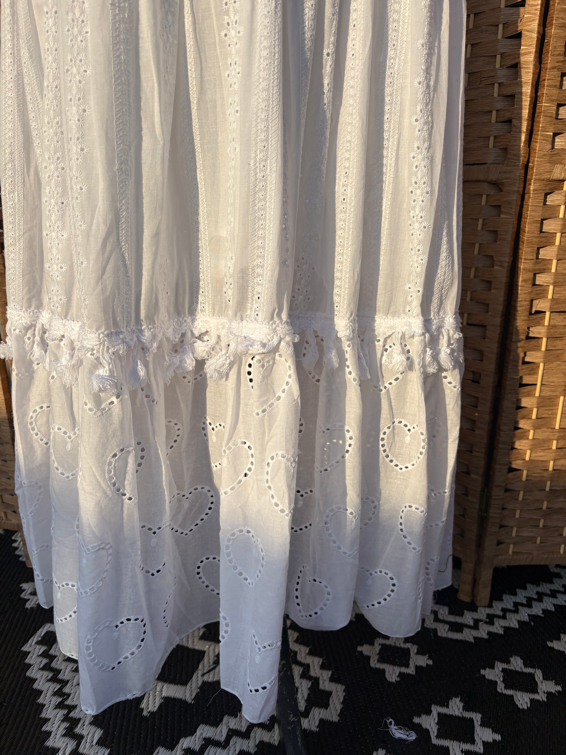 Broderie Anglaise Summer Maxi Dress Various Colours