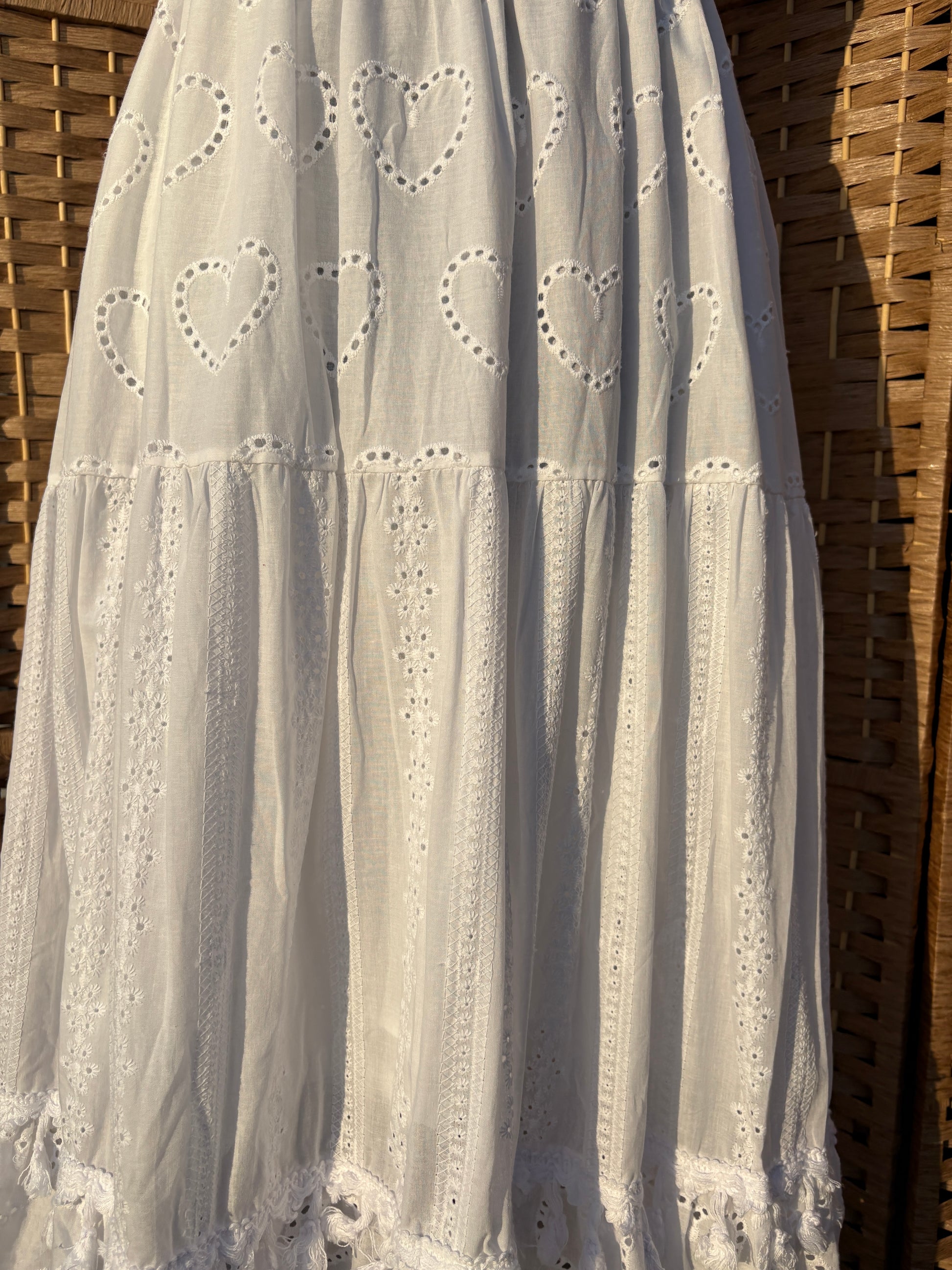 Broderie Anglaise Summer Maxi Dress Various Colours