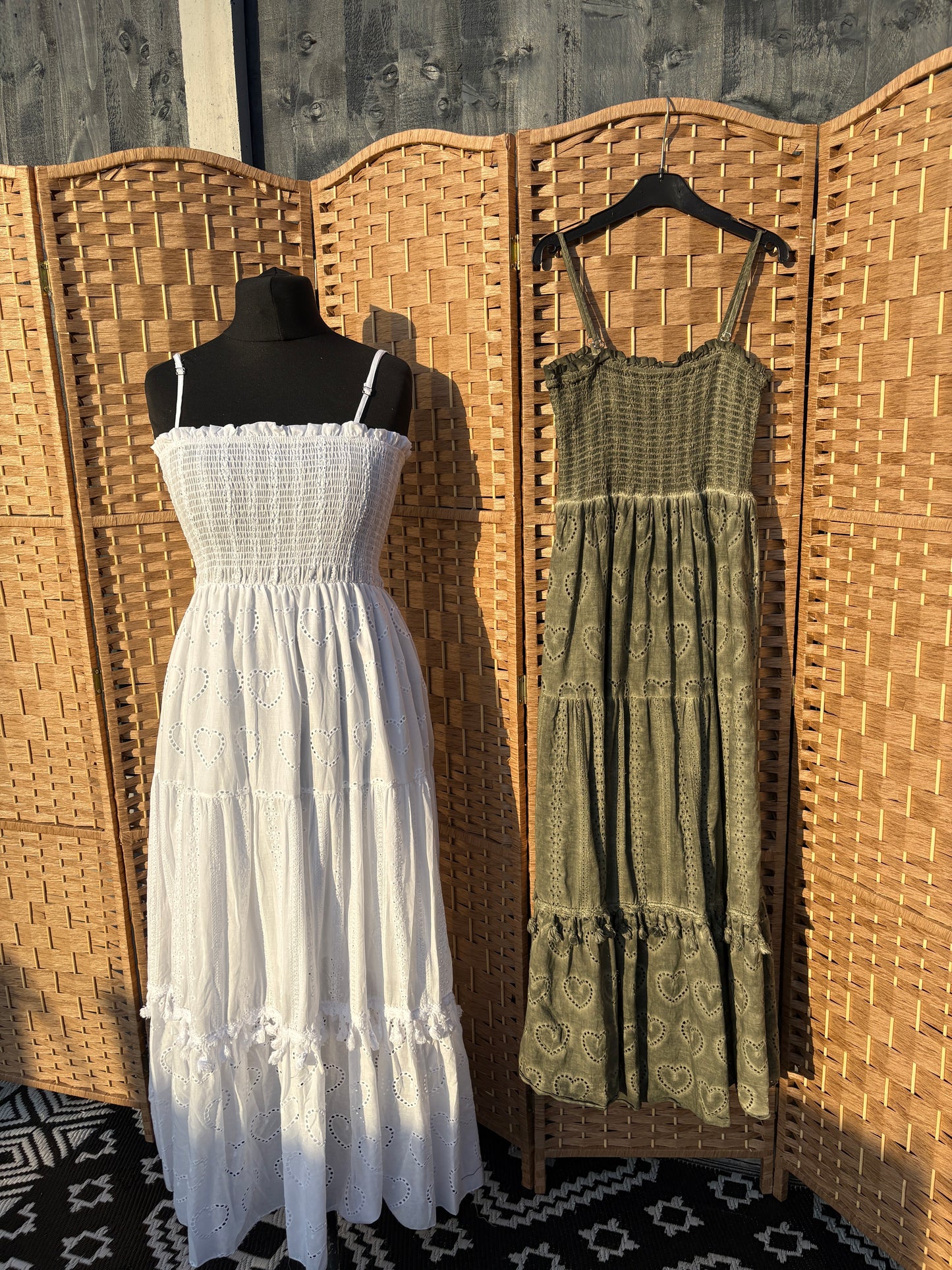 Broderie Anglaise Summer Maxi Dress Various Colours