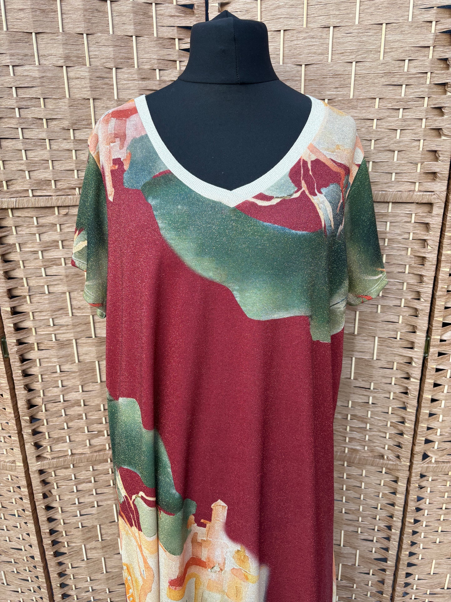 Made in Italy Portofino Shimmer Maxi Dress