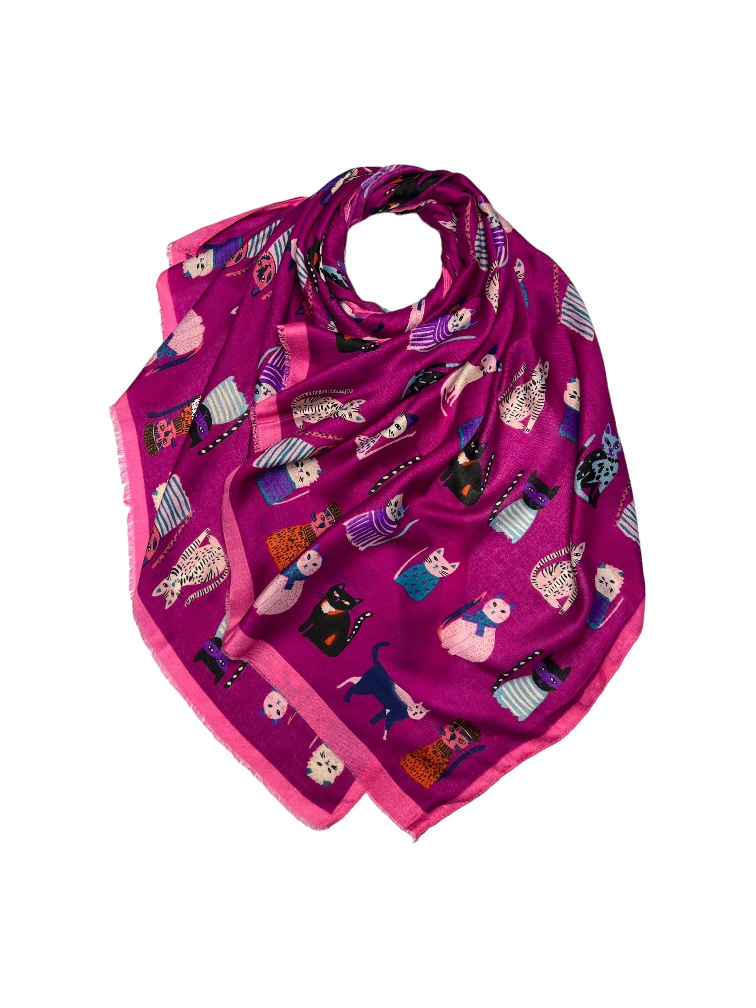 Crazy Cat Lovers Scarf - Various Colours