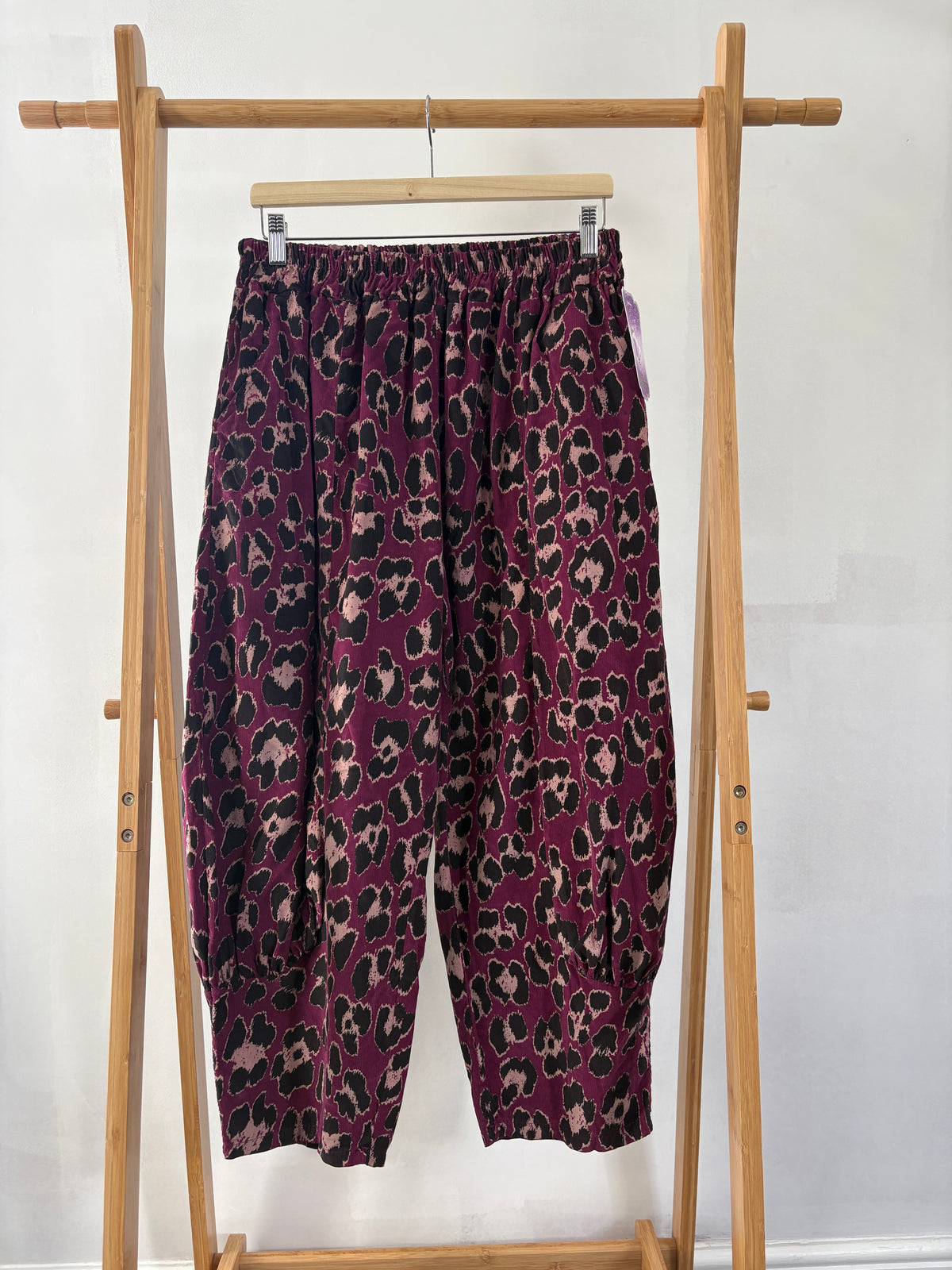 Made in Italy Florence Cocoon Joggers/Trousers (Needlecord Animal Print)