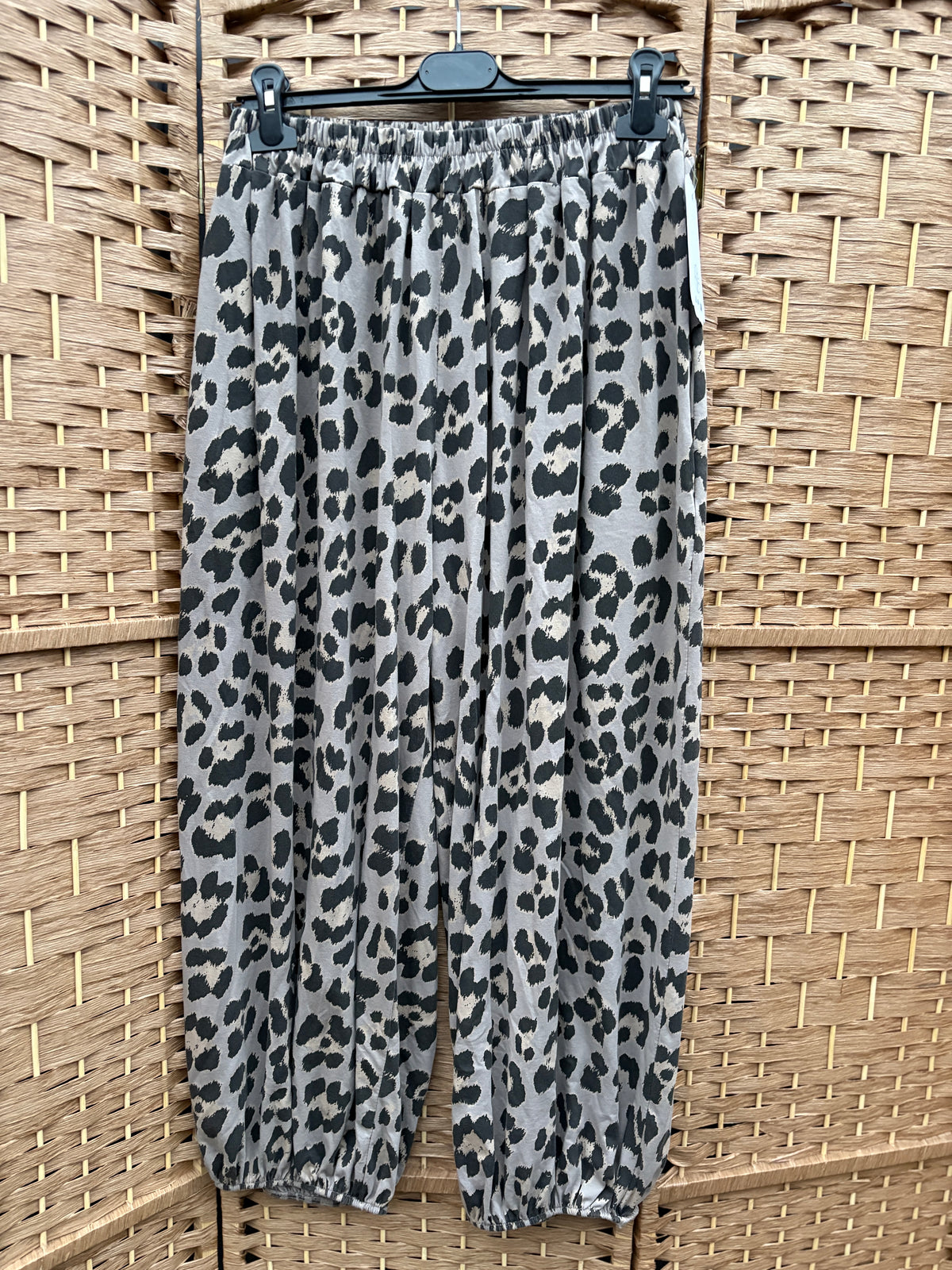 Made in Italy Balloon Leg Harem Trousers Animal Print