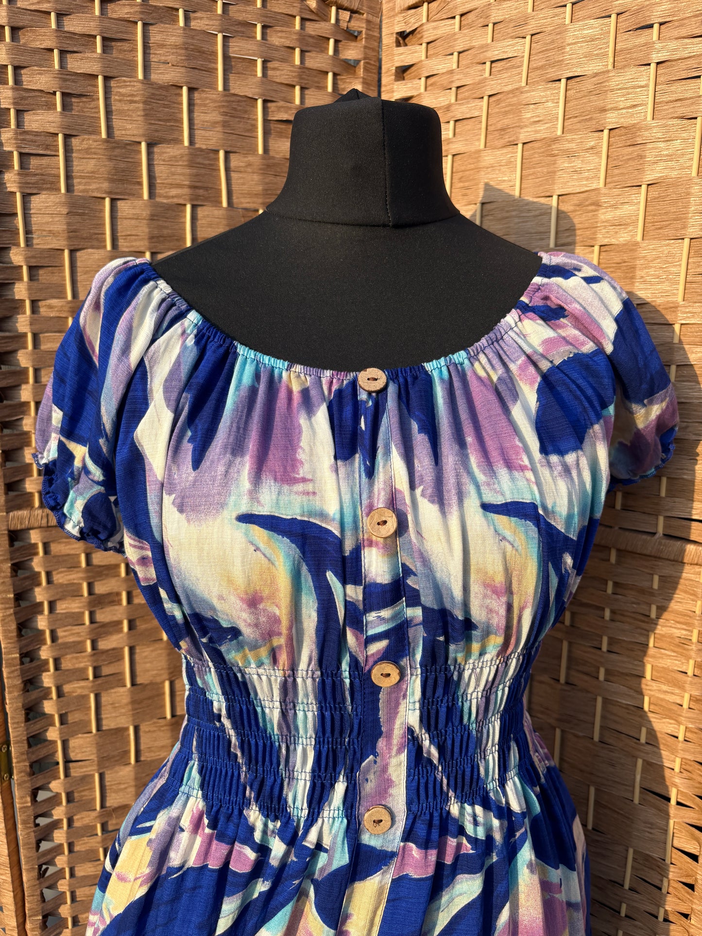 Ladies Summer Bardot Midi Dress –   Various Colours
