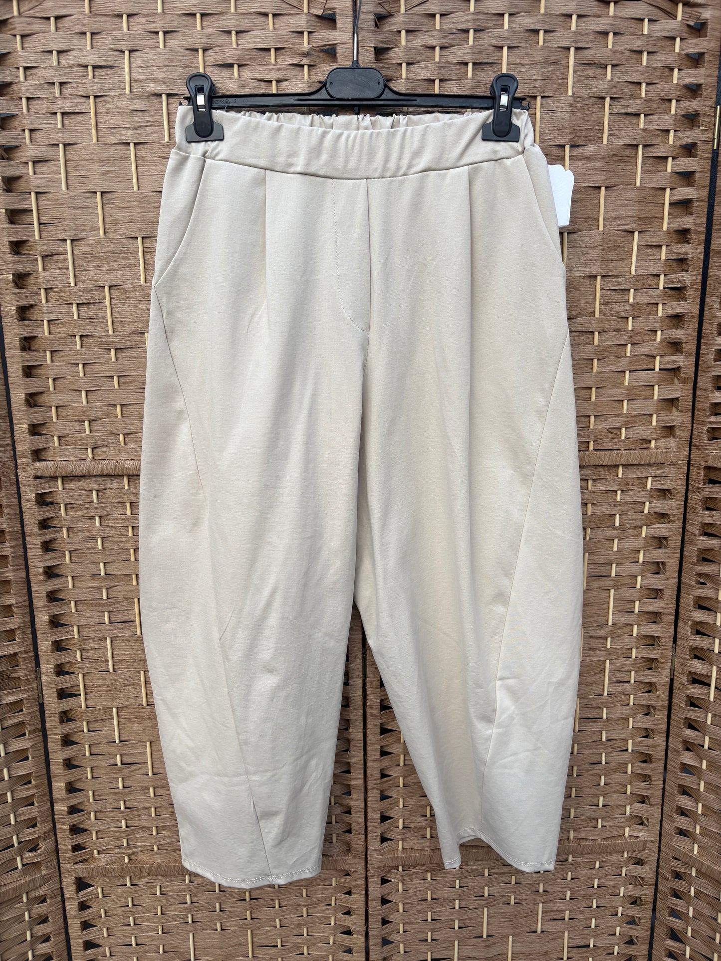 Made in Italy Scuba Barrel Leg Trousers Various Colours