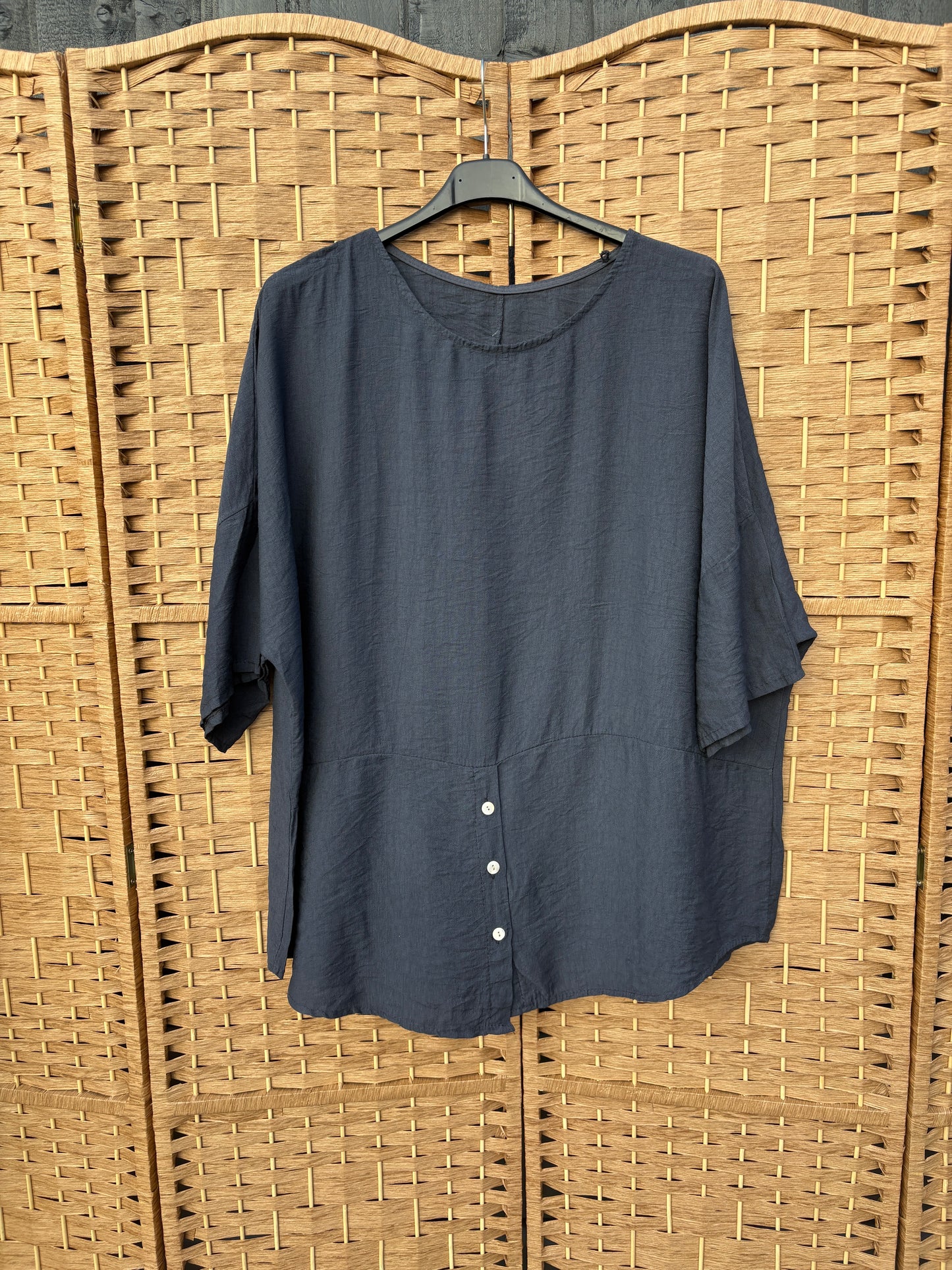 Made in Italy Button Front Top Various Colours