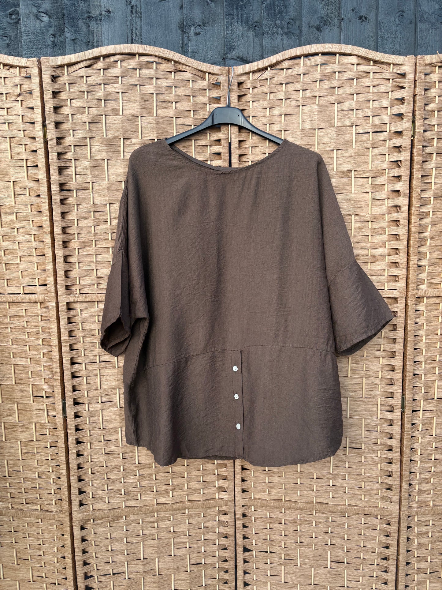 Made in Italy Button Front Top Various Colours