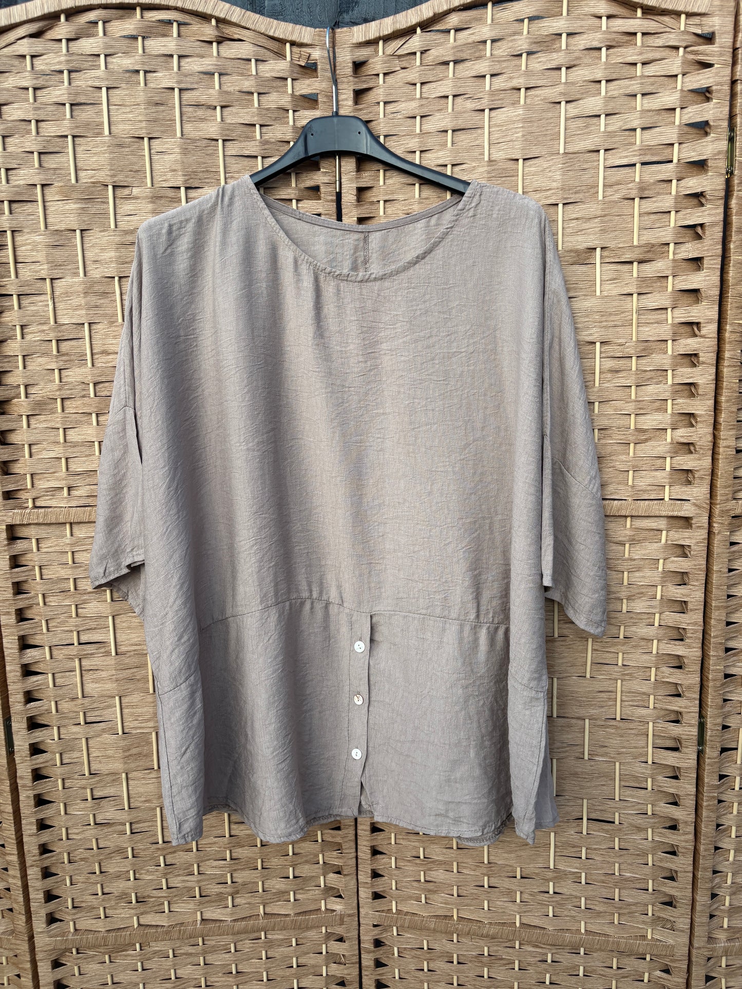 Made in Italy Button Front Top Various Colours