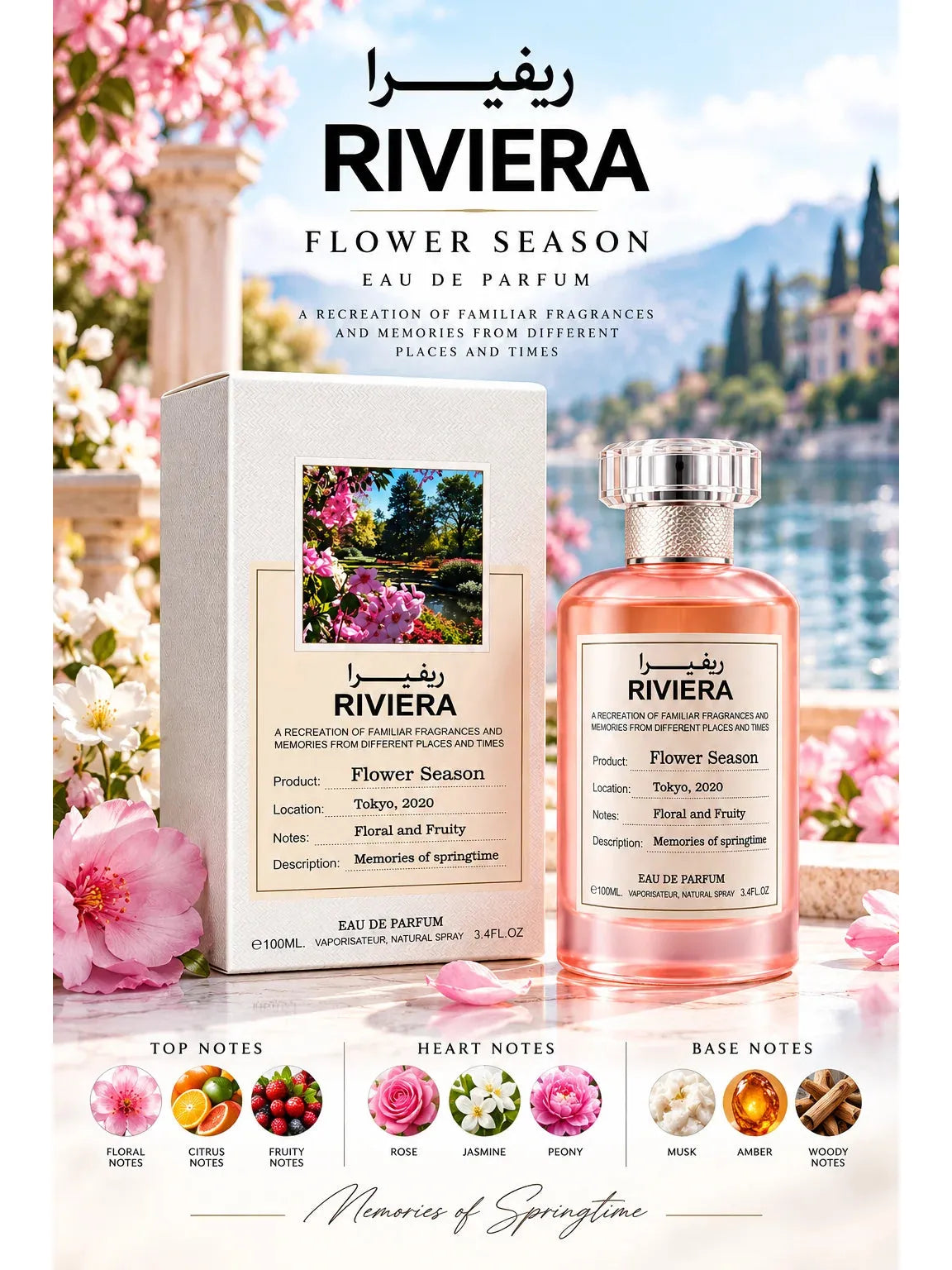 Riviera Flower Season Eau De Parfum 100ml (Smells Like Springtime in a Park)