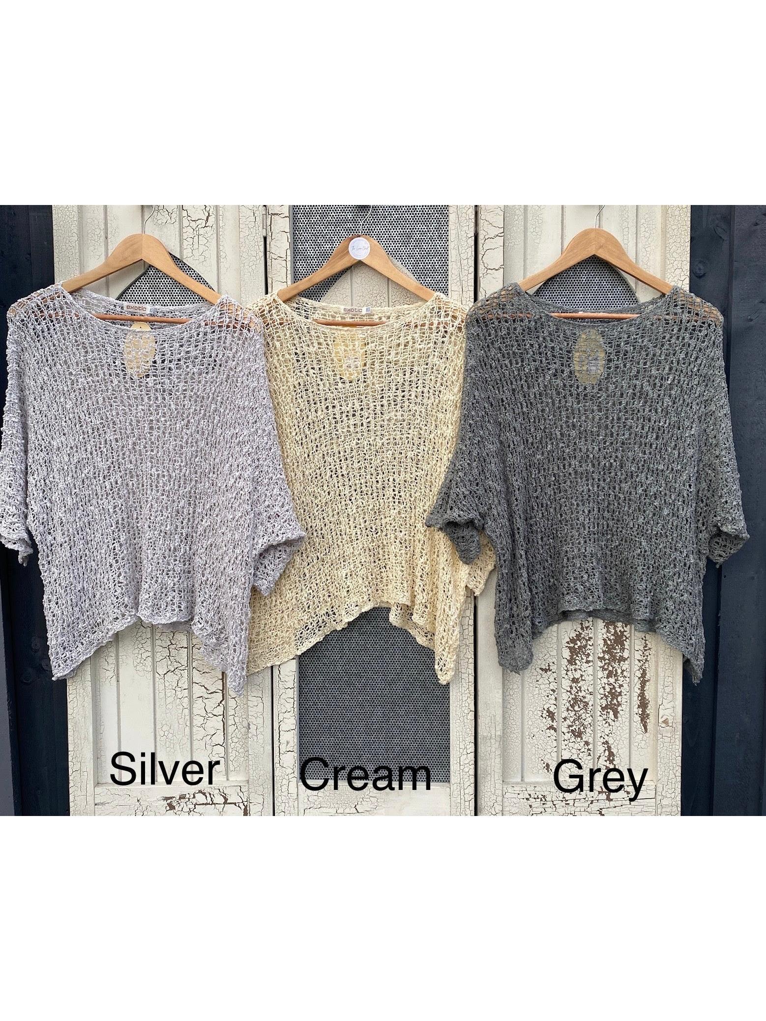 Ladies Popcorn Crochet Layering Top - Various Colours