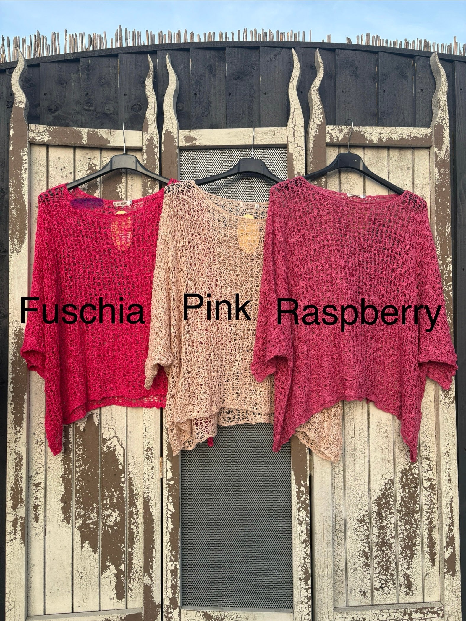 Ladies Popcorn Crochet Layering Top - Various Colours