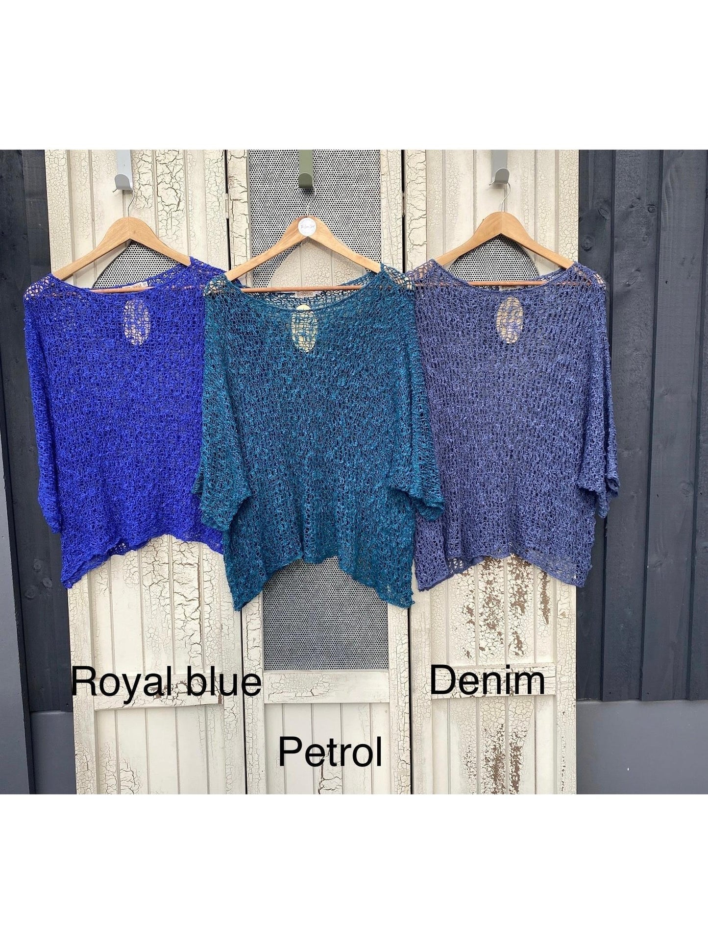 Ladies Popcorn Crochet Layering Top - Various Colours