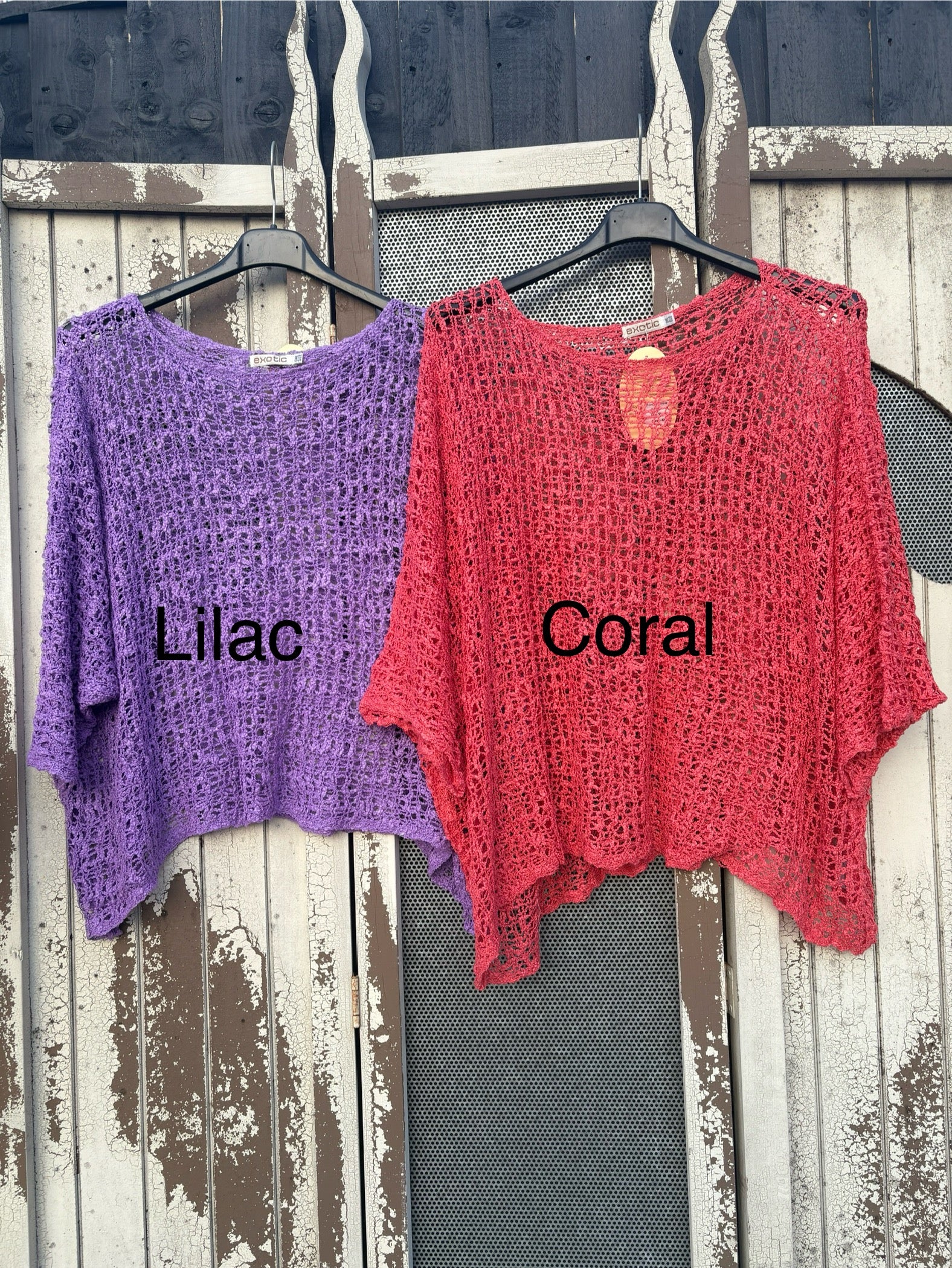Ladies Popcorn Crochet Layering Top - Various Colours