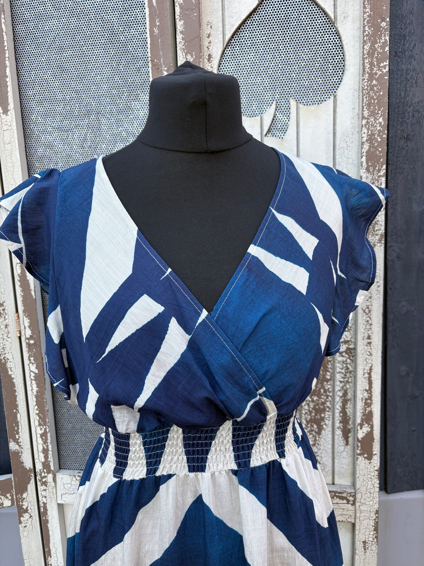 Linen Look Abstract Maxi Dress Various Colours