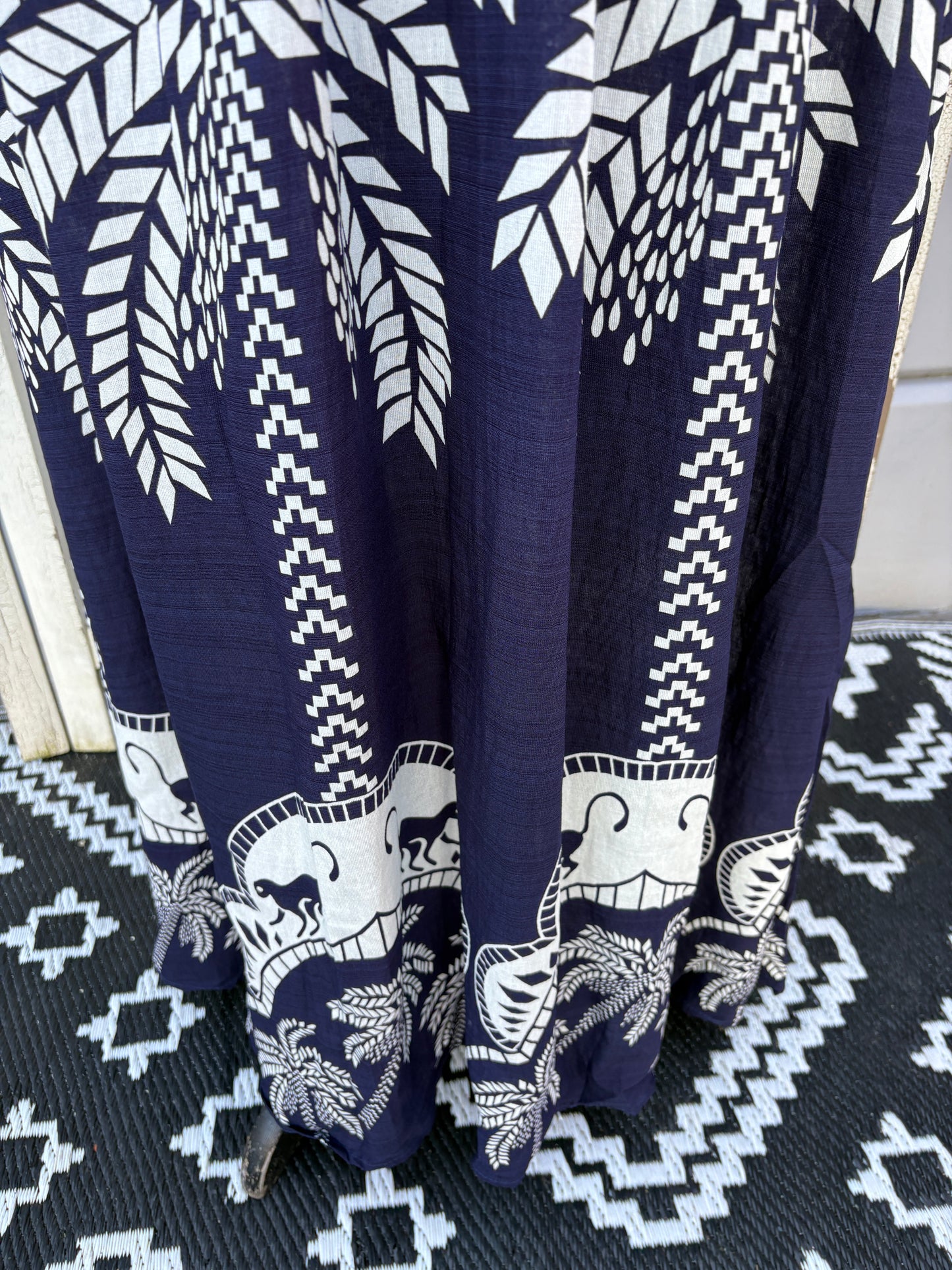 Linen Look Tropical Maxi Dress Various Colours