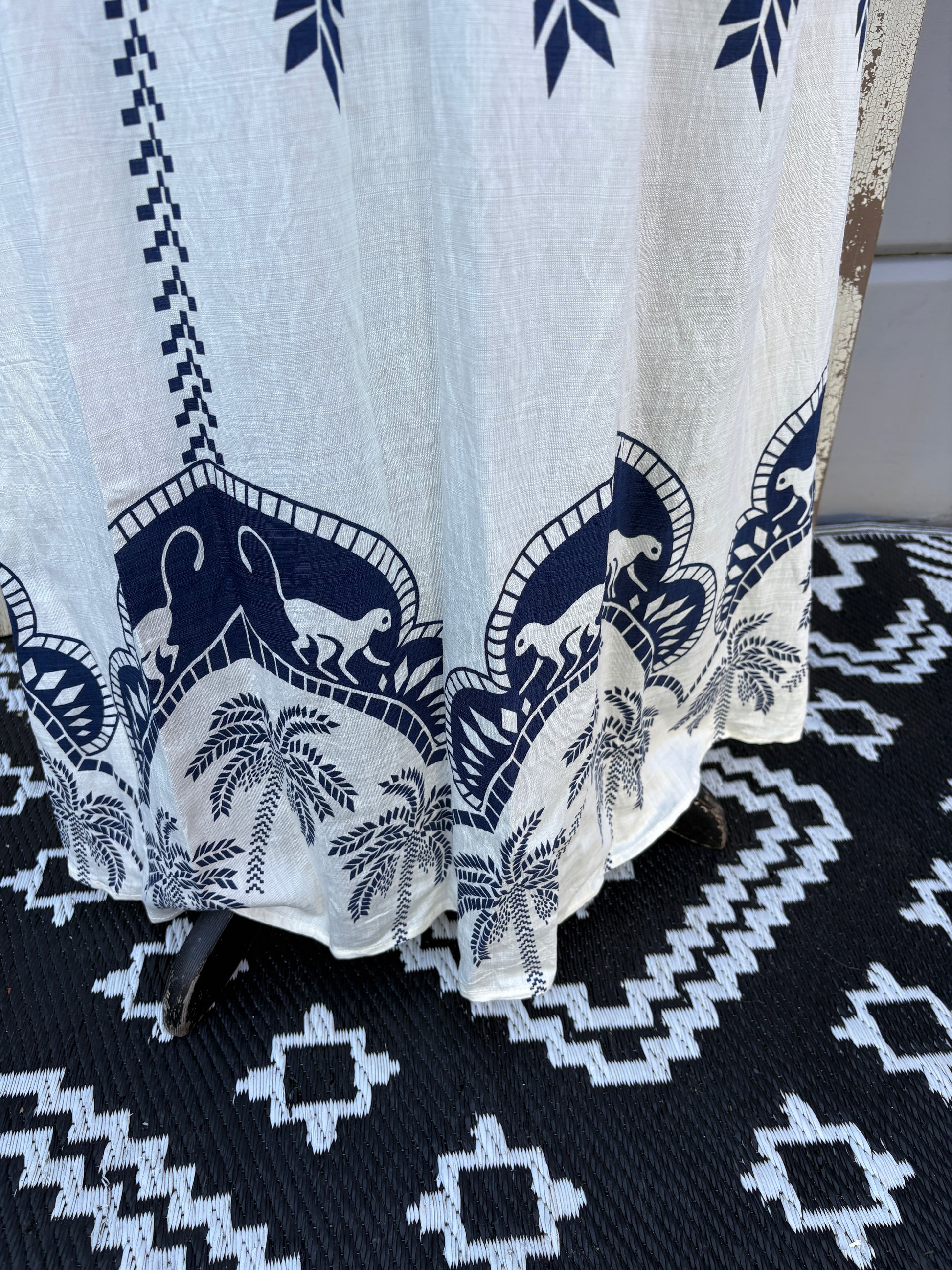 Linen Look Tropical Maxi Dress Various Colours