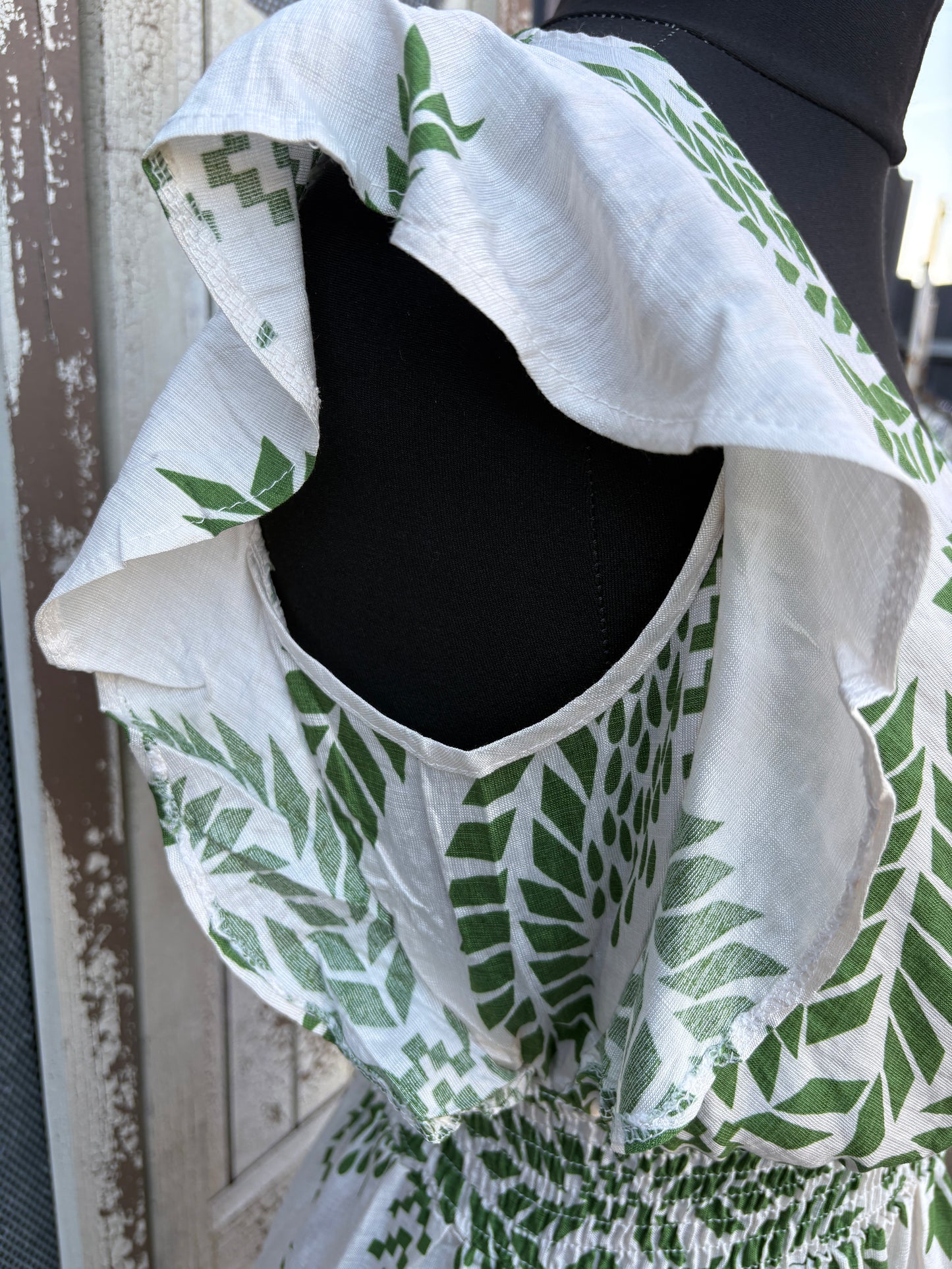 Linen Look Tropical Maxi Dress Various Colours