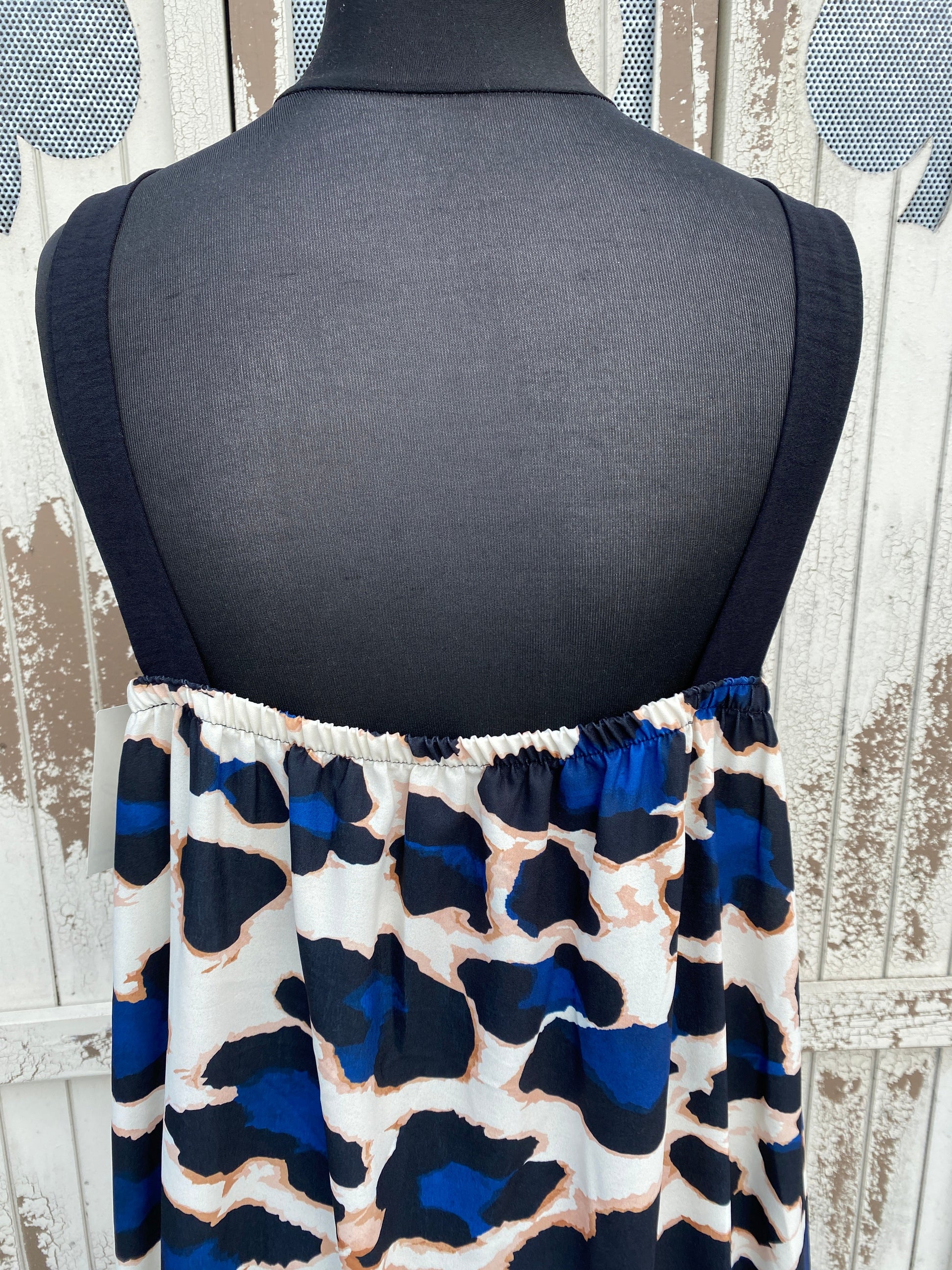 Made in Italy Animal Print Panel Maxi Dress Various Colours