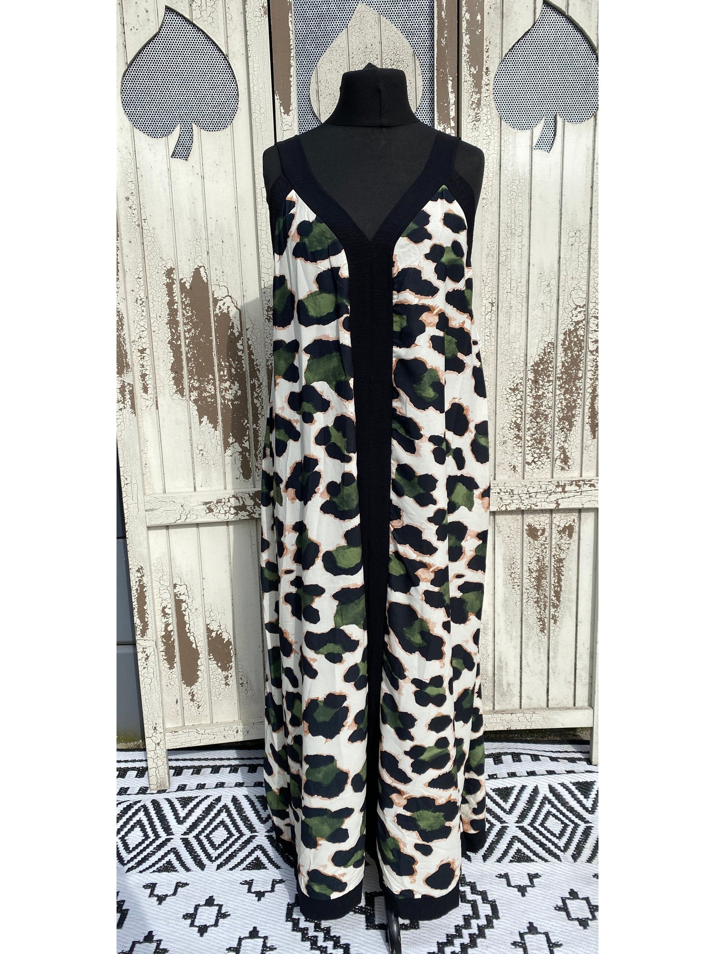 Made in Italy Animal Print Panel Maxi Dress Various Colours