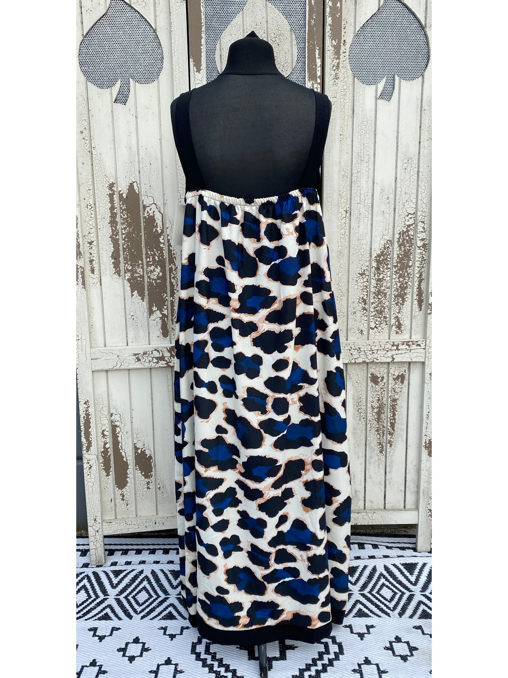 Made in Italy Animal Print Panel Maxi Dress Various Colours