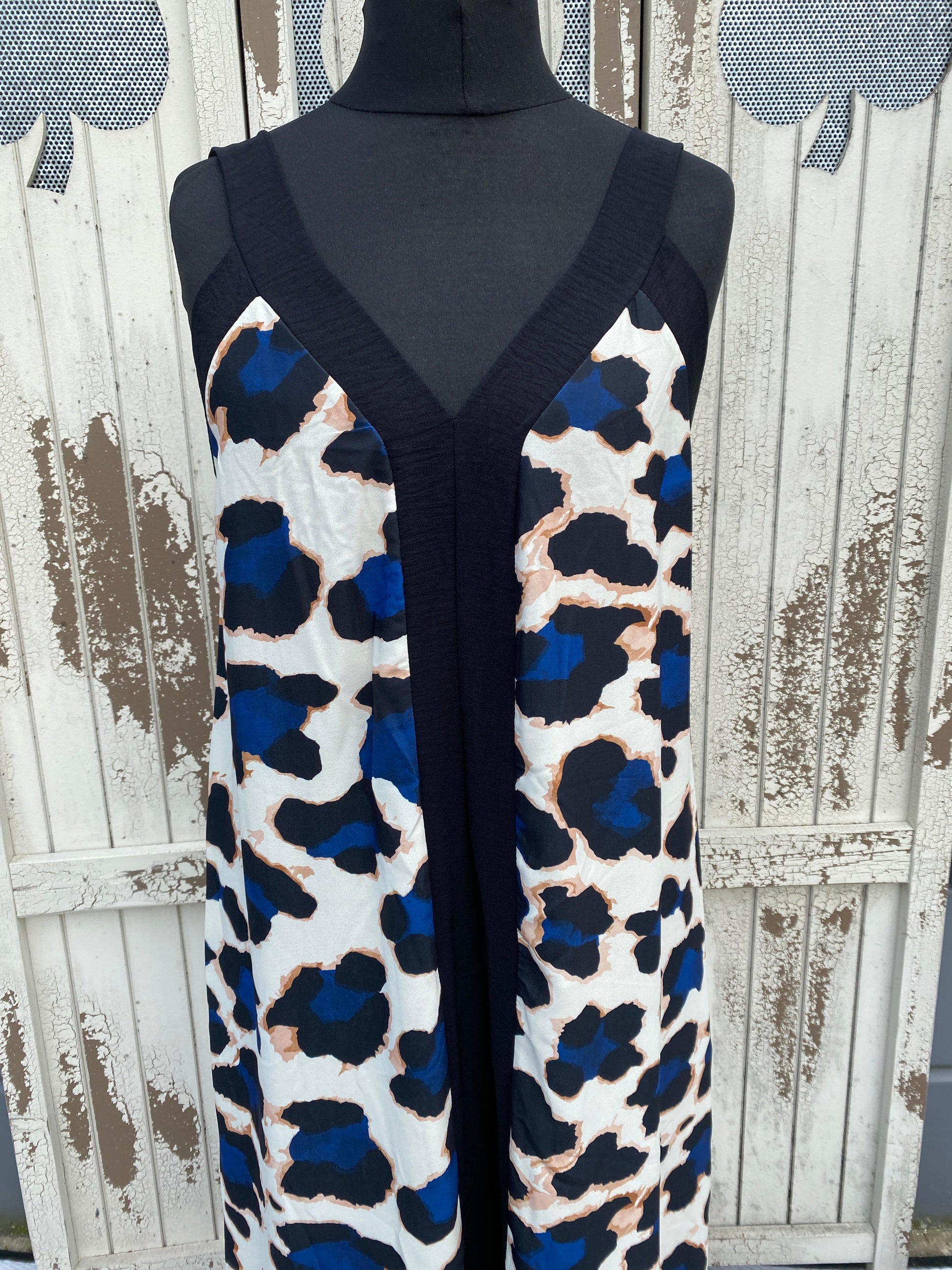 Made in Italy Animal Print Panel Maxi Dress Various Colours