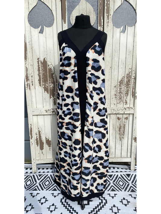 Made in Italy Animal Print Panel Maxi Dress Various Colours