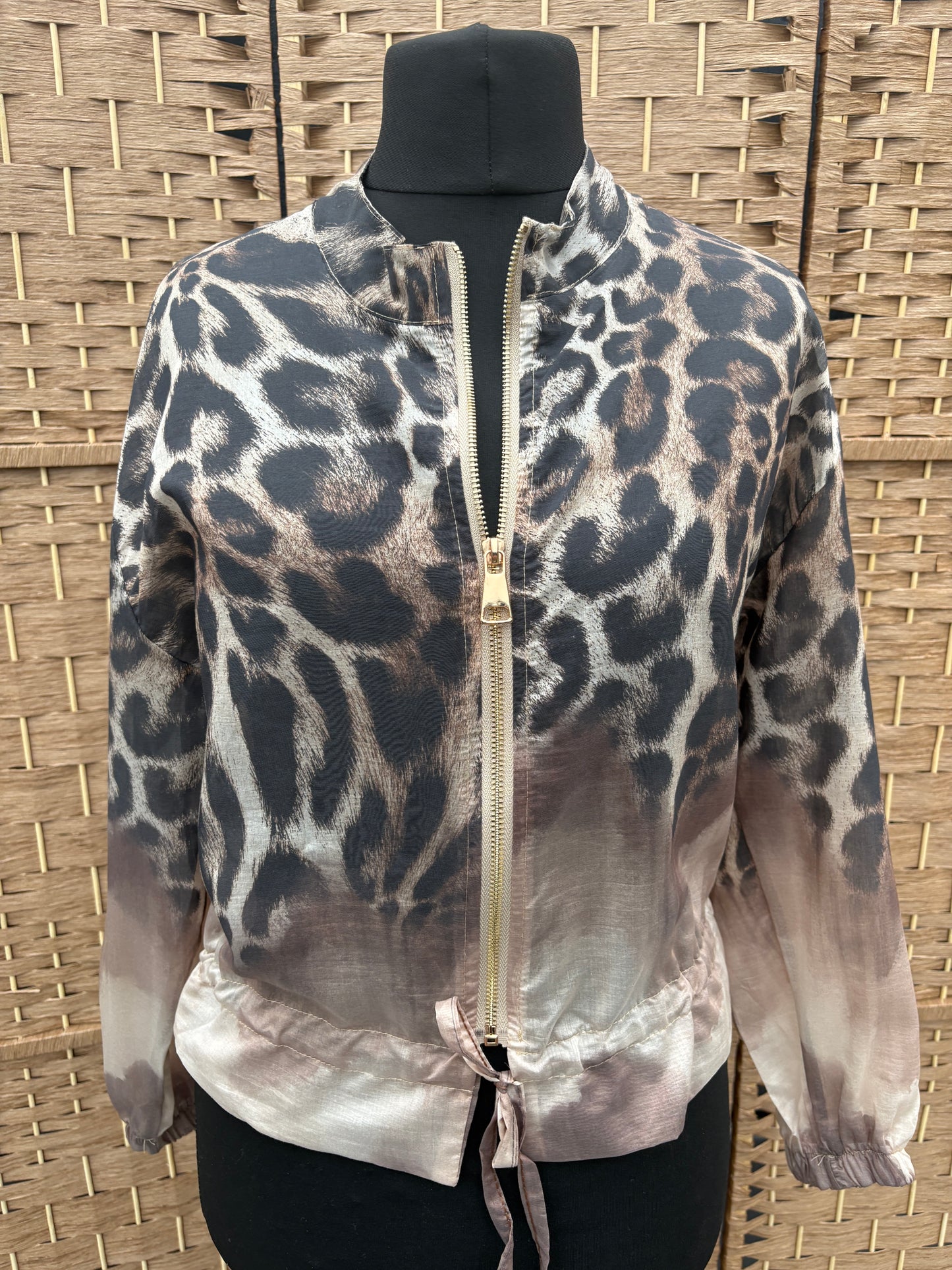 Made in Italy Animal Print Sheer Bomber Jacket Various Colours