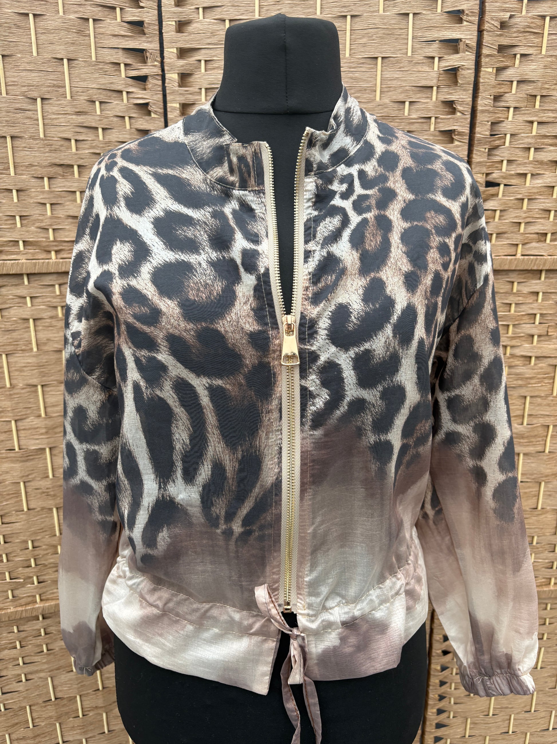 Made in Italy Animal Print Sheer Bomber Jacket Various Colours