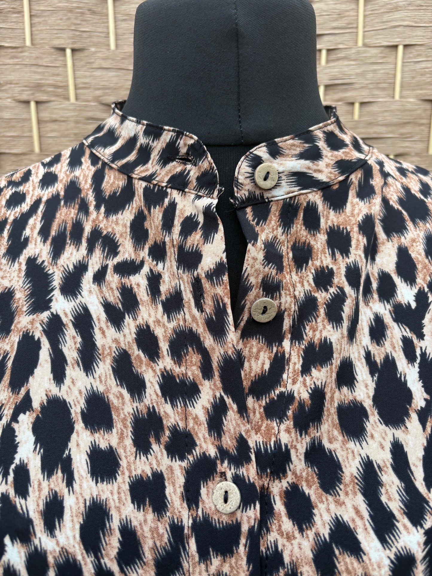 Made in Italy Animal Print Shirt Dress