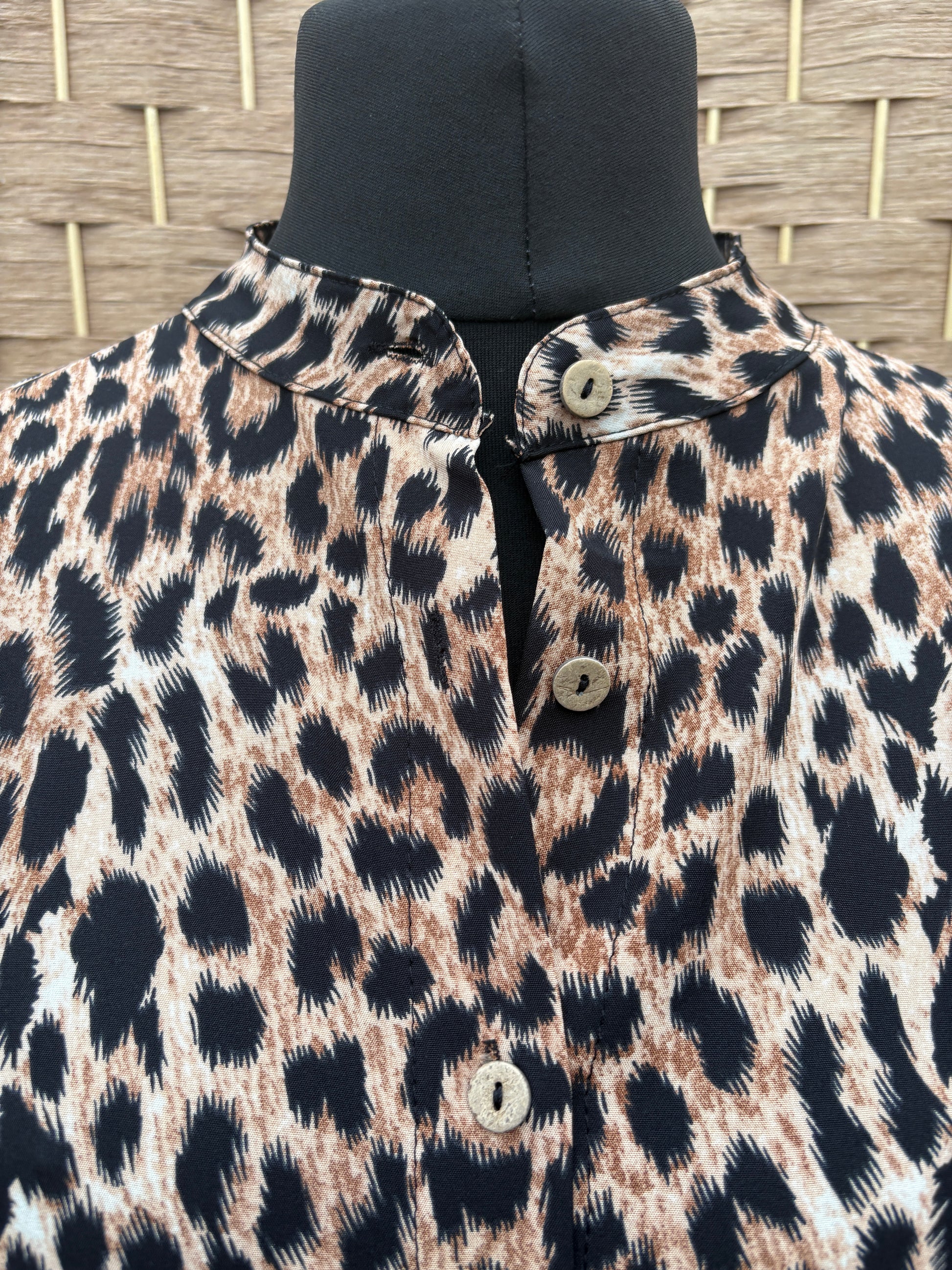 Made in Italy Animal Print Shirt Dress