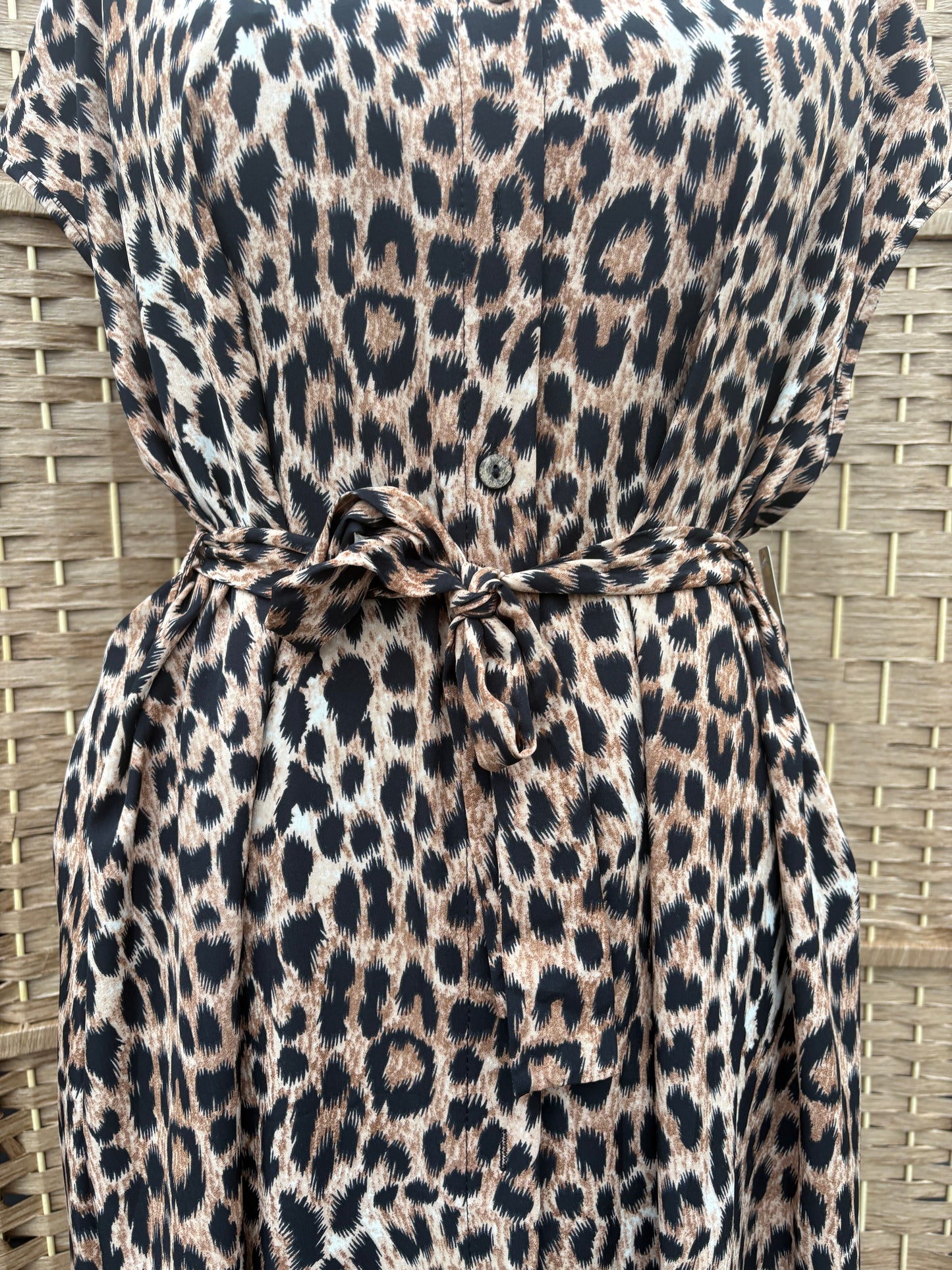 Made in Italy Animal Print Shirt Dress