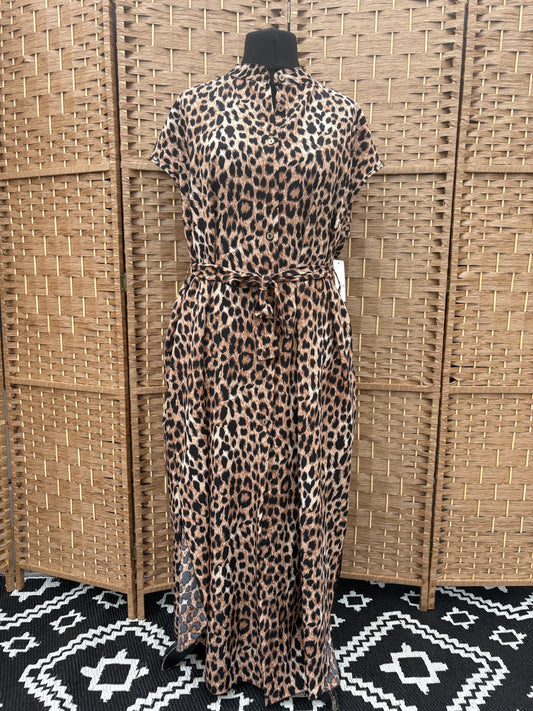 Made in Italy Animal Print Shirt Dress