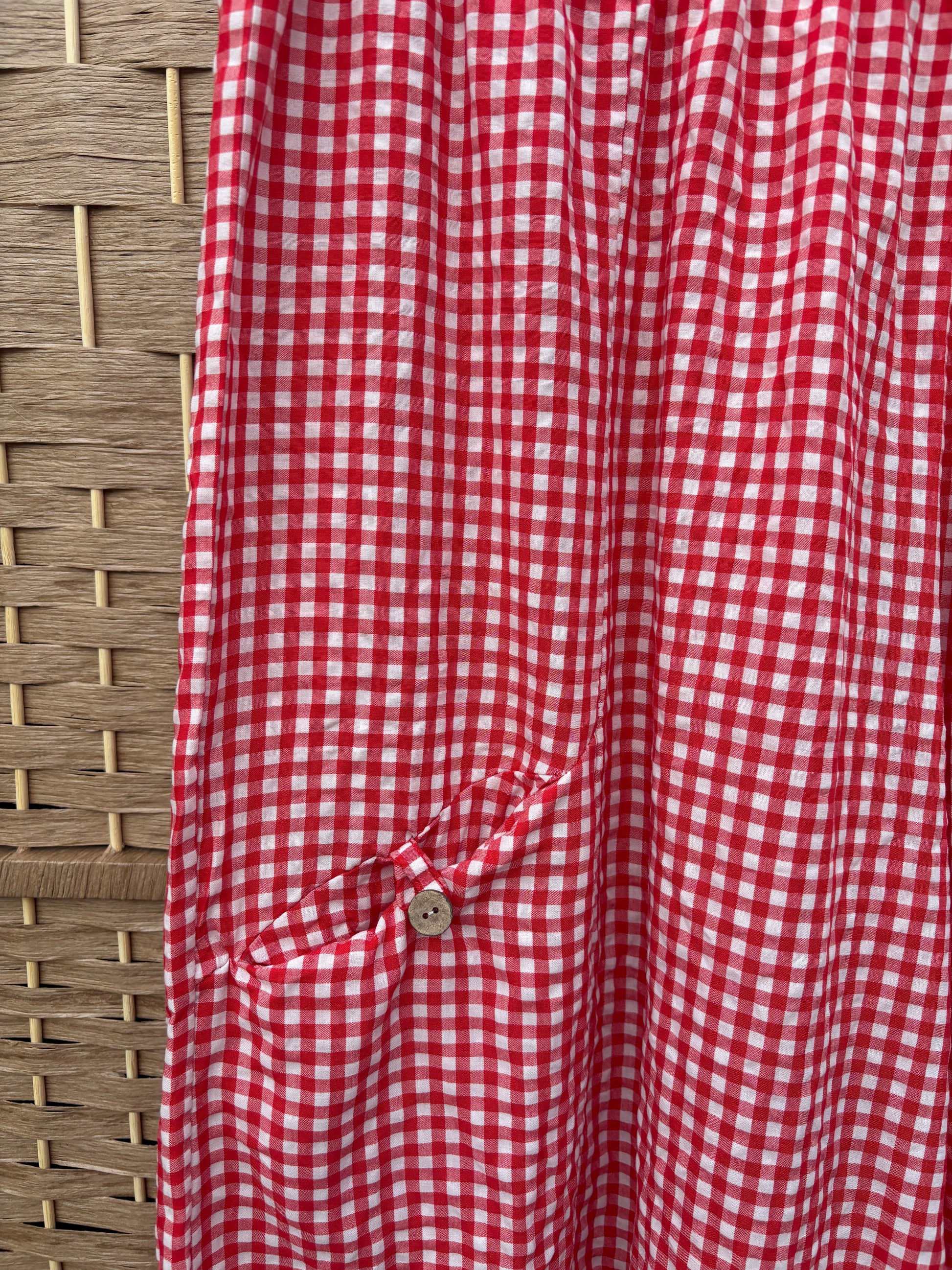 Made in Italy Barrel Leg Trousers - Gingham