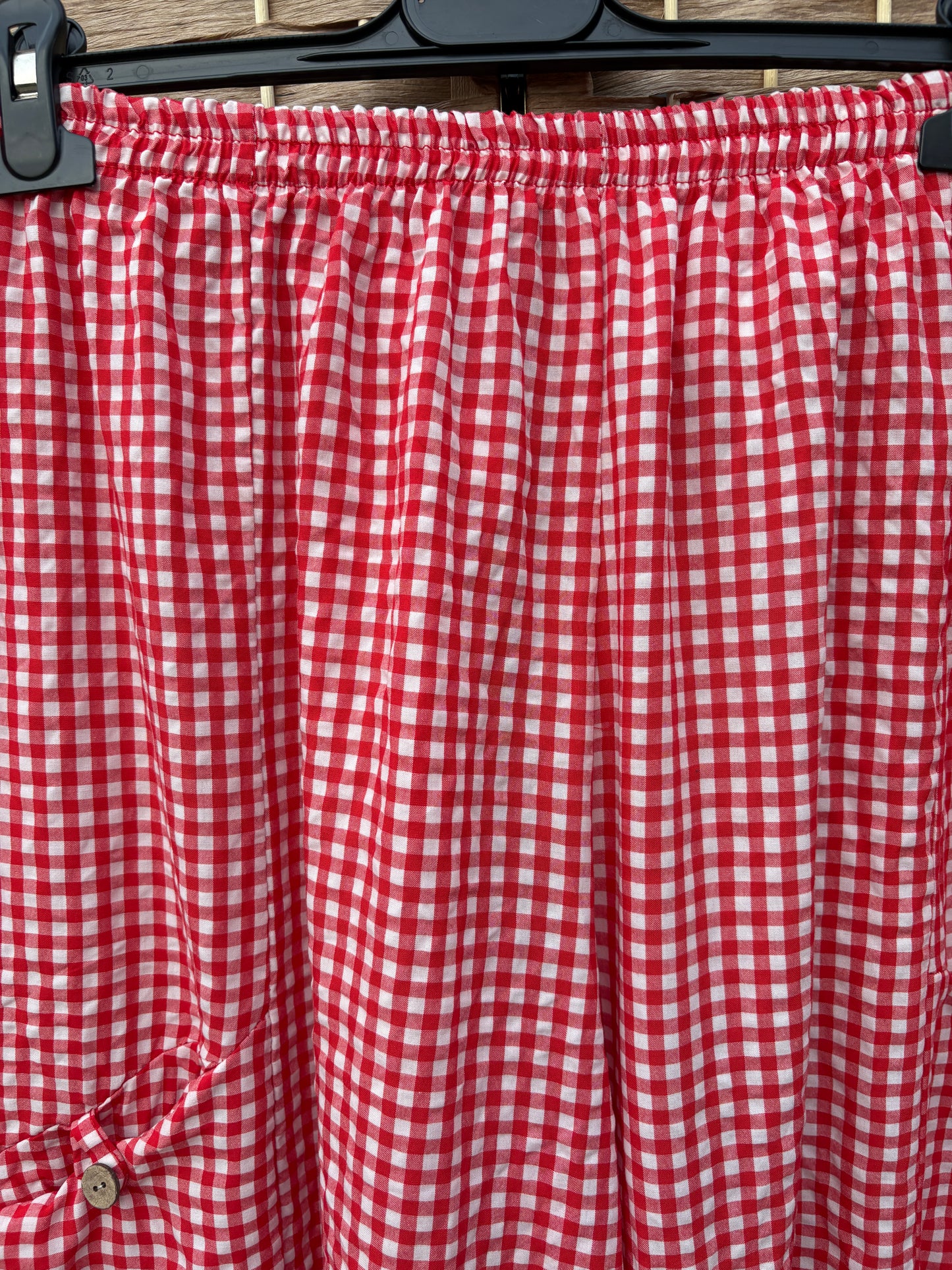 Made in Italy Barrel Leg Trousers - Gingham