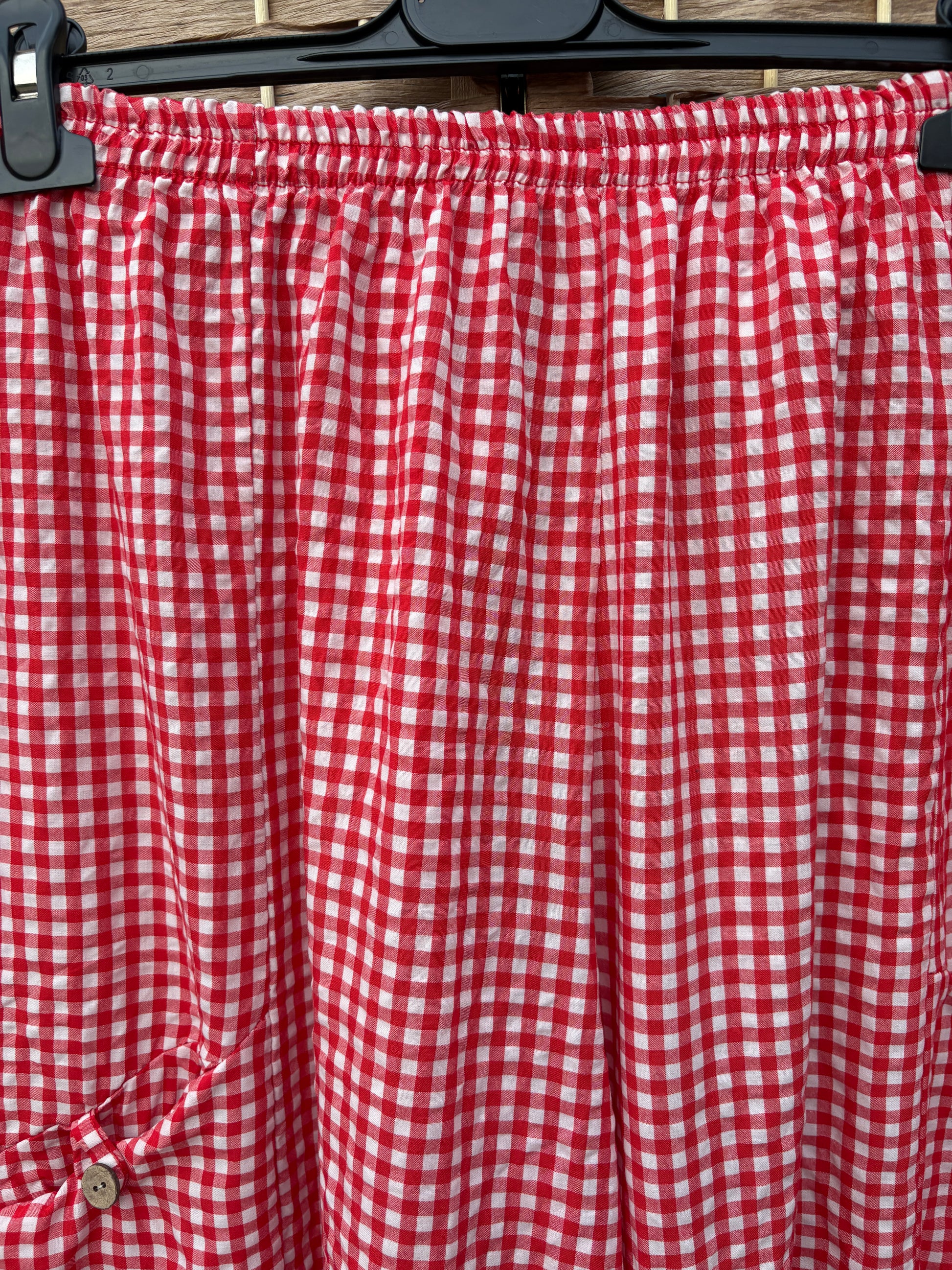 Made in Italy Barrel Leg Trousers - Gingham