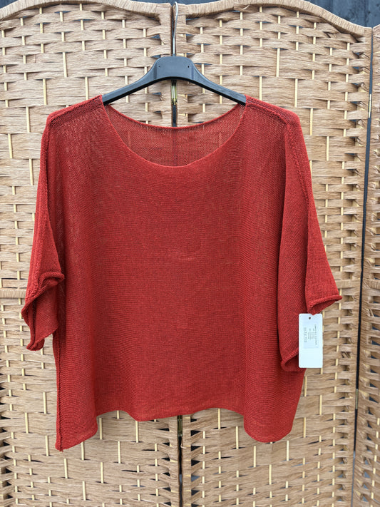 Made in Italy Box Knit Top Various Colours