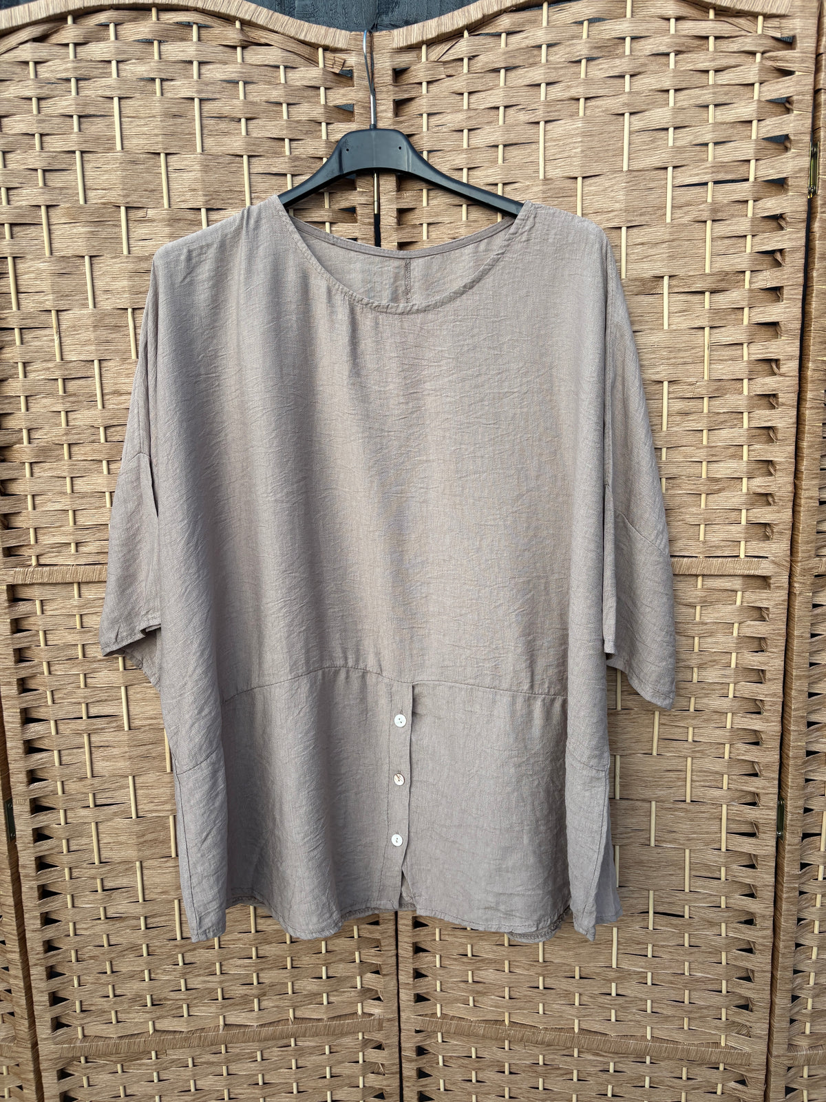 Made in Italy Button Front Top Various Colours