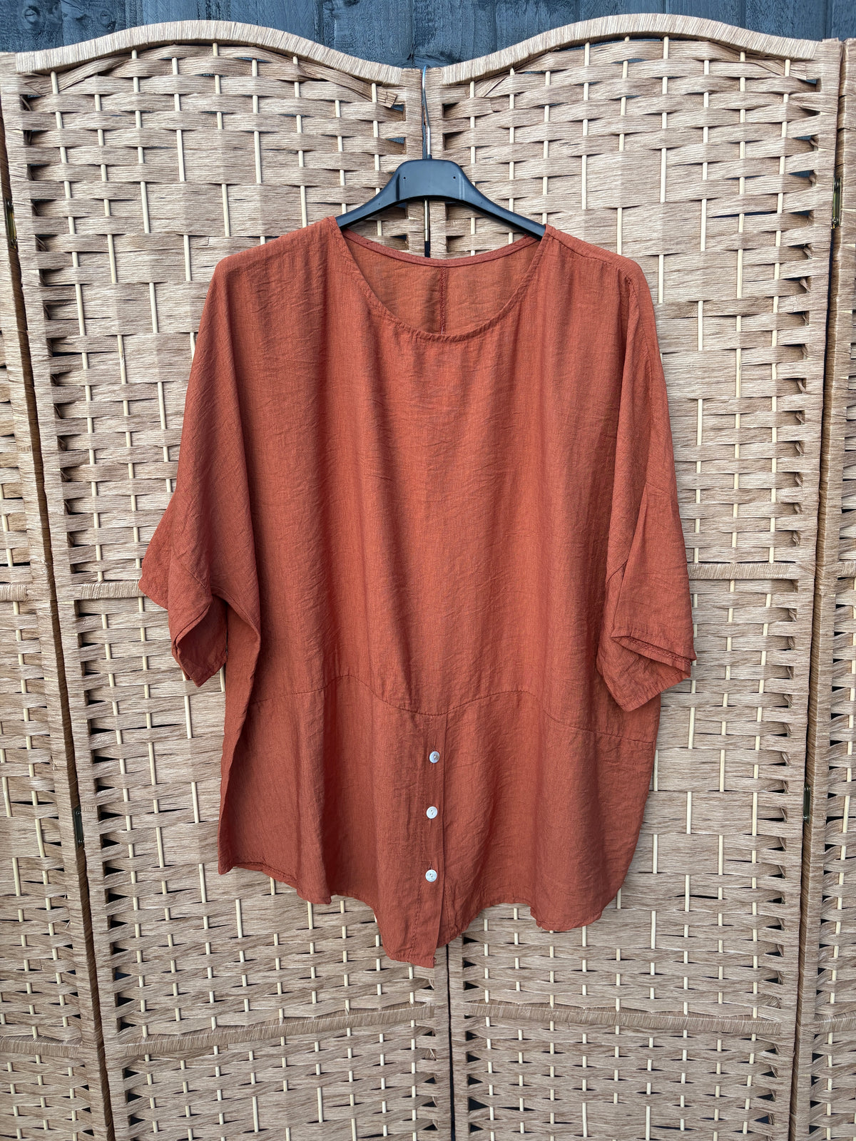 Made in Italy Button Front Top Various Colours
