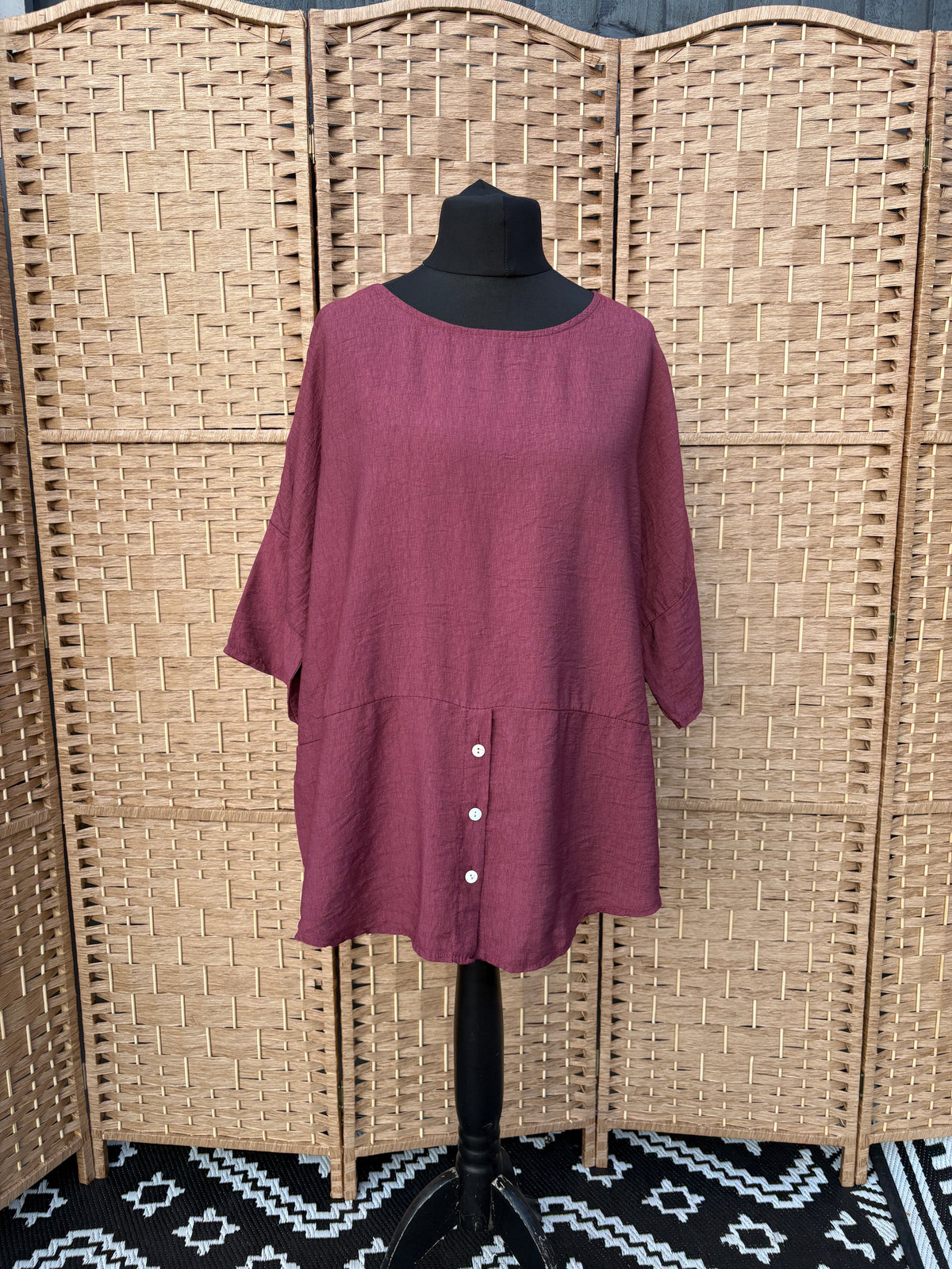 Made in Italy Button Front Top Various Colours