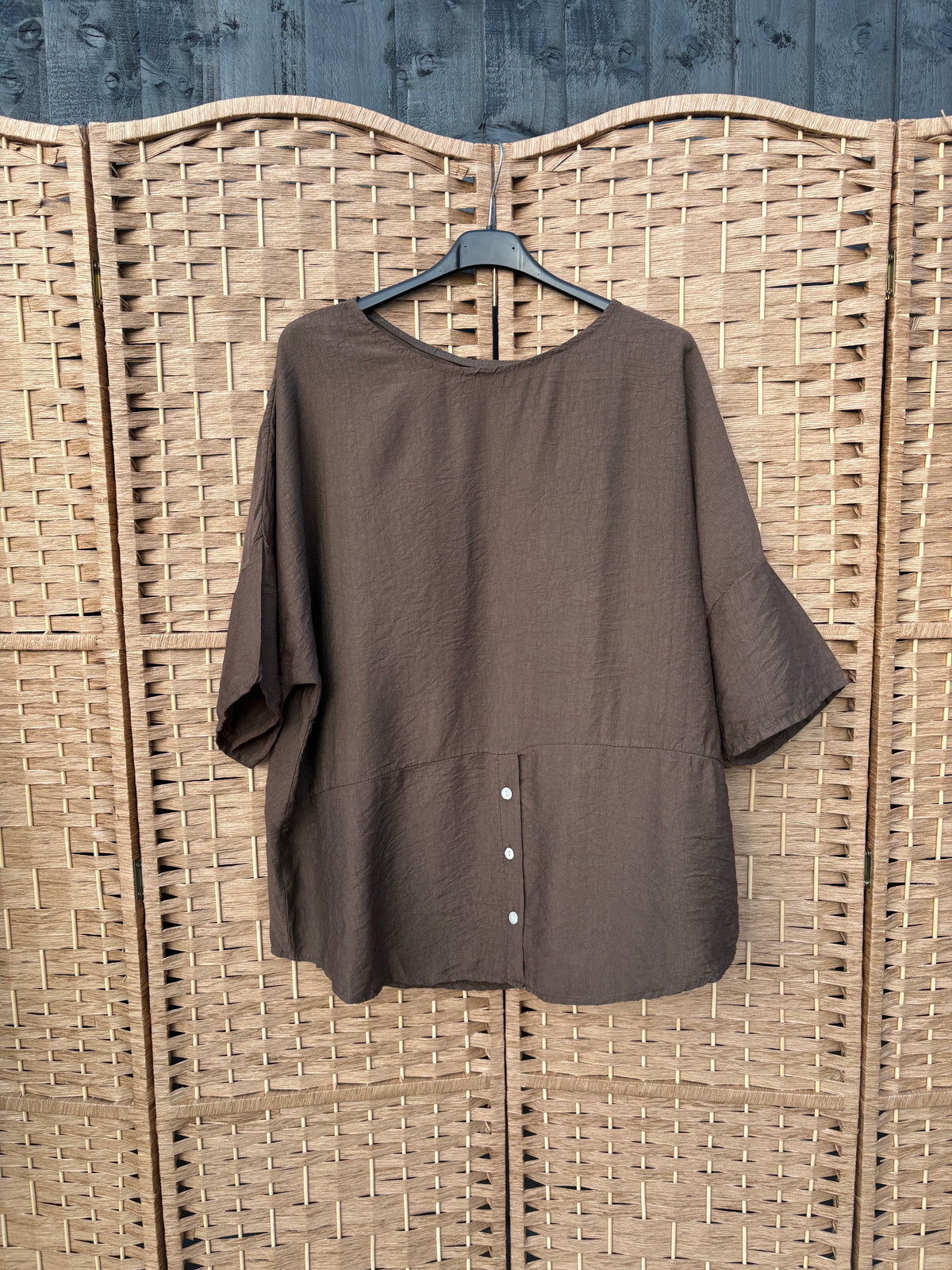 Made in Italy Button Front Top Various Colours