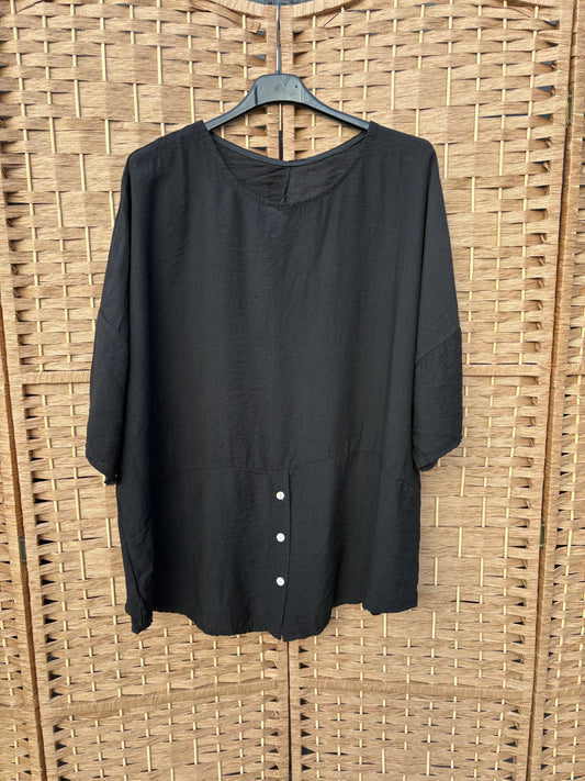 Made in Italy Button Front Top Various Colours