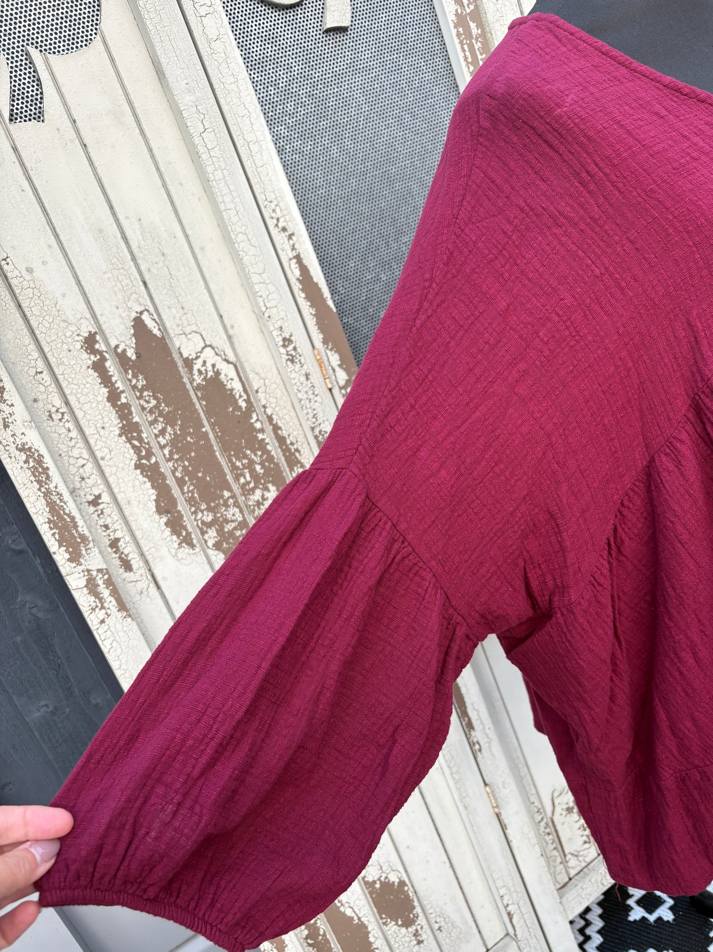Made in Italy Cheesecloth Smock Top Various Colours