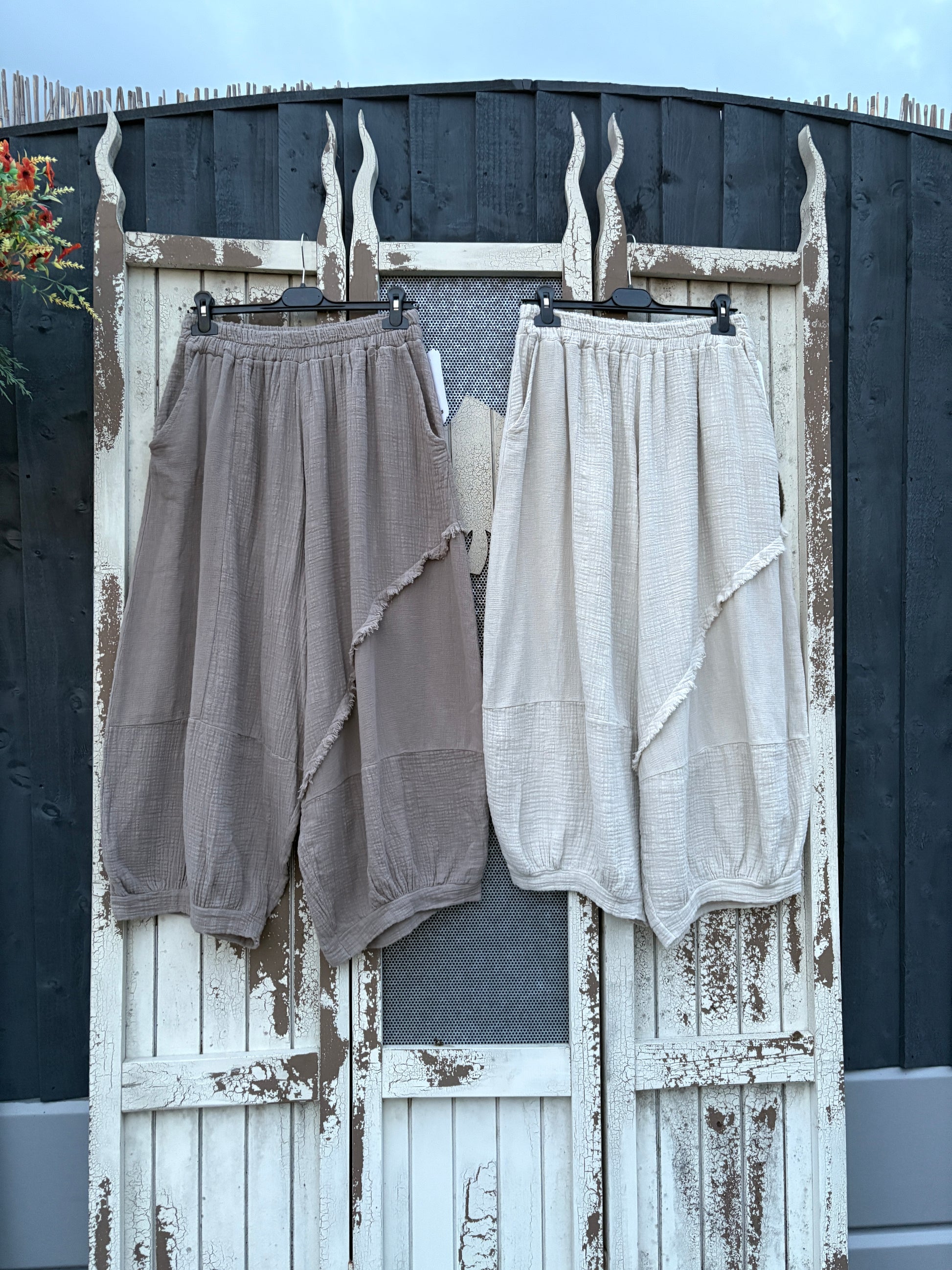 Made in Italy Cotton Boho Summer Trousers Various Colours